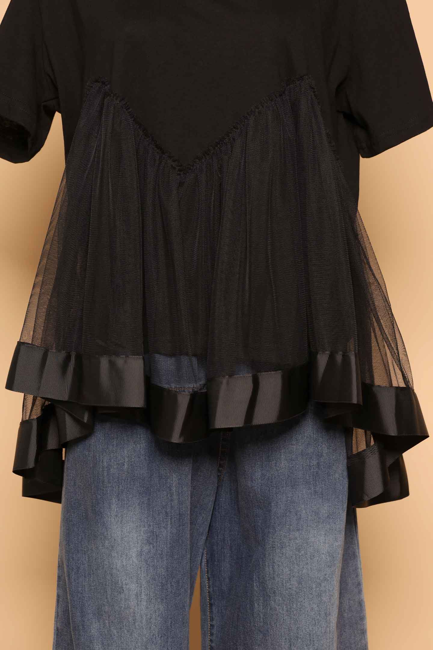 PO - Brooke Mesh Top in Black