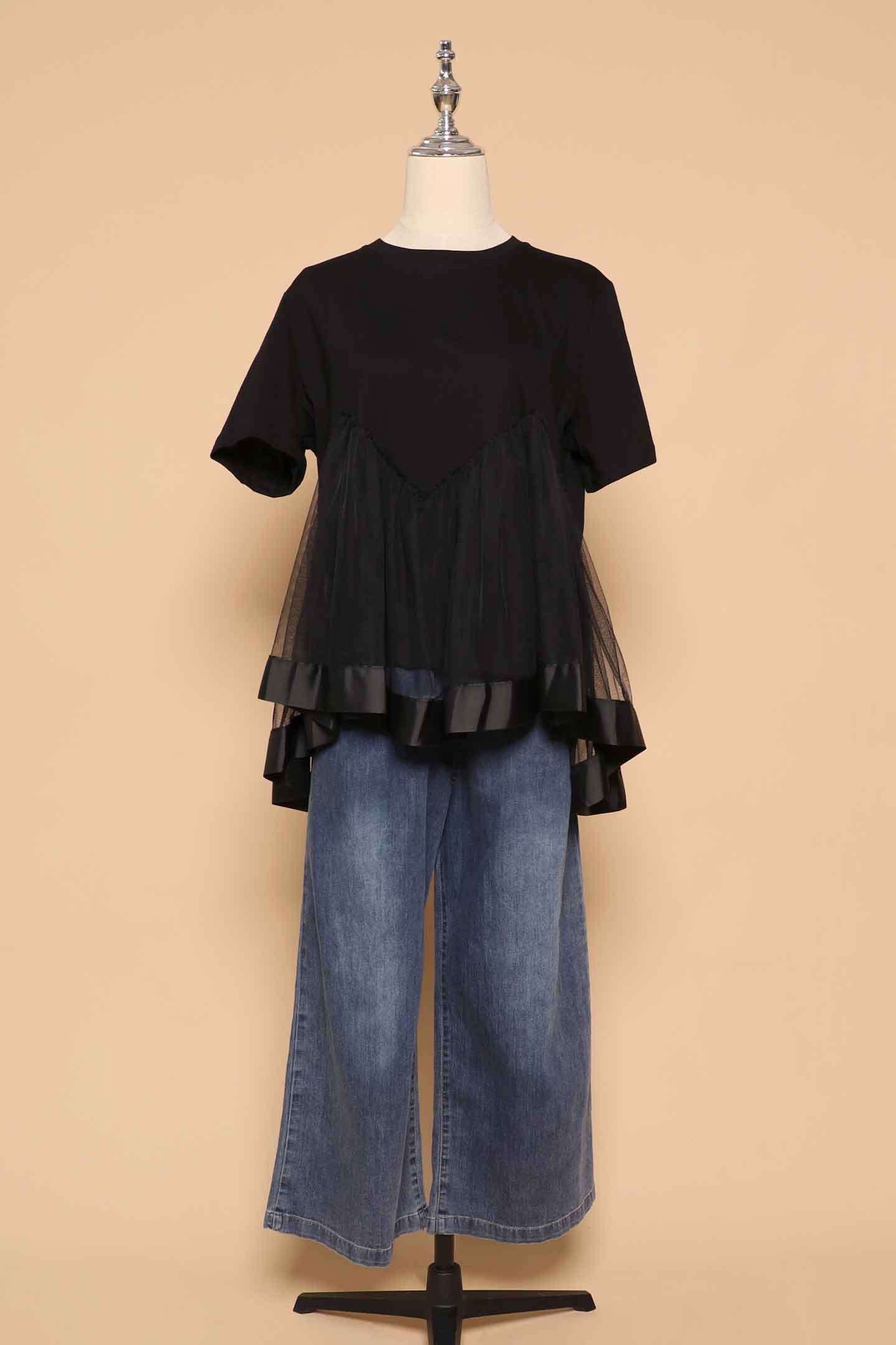 PO - Brooke Mesh Top in Black