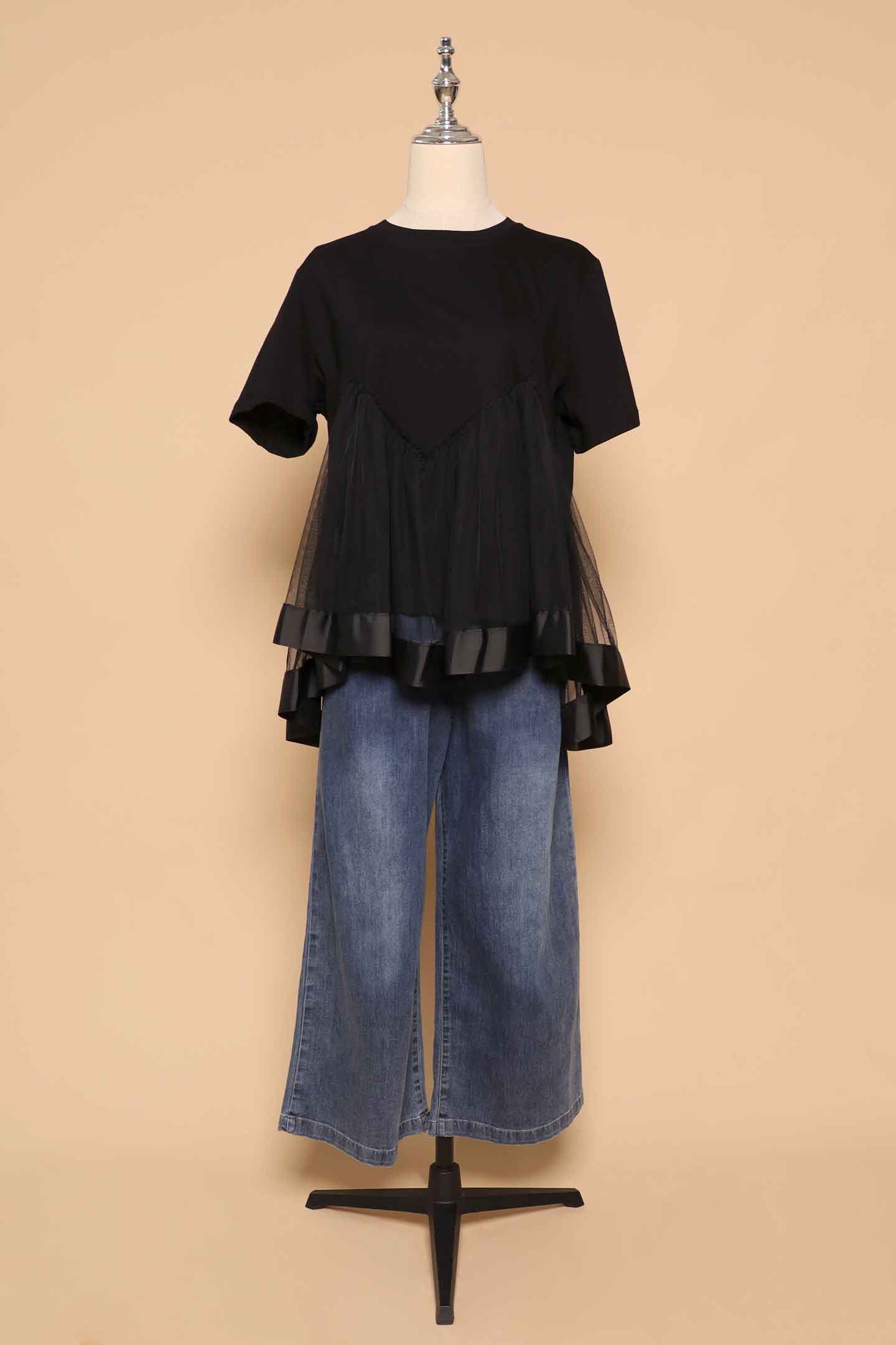 PO - Brooke Mesh Top in Black