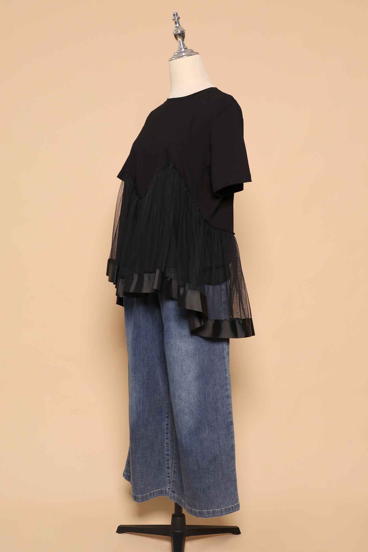 PO - Brooke Mesh Top in Black