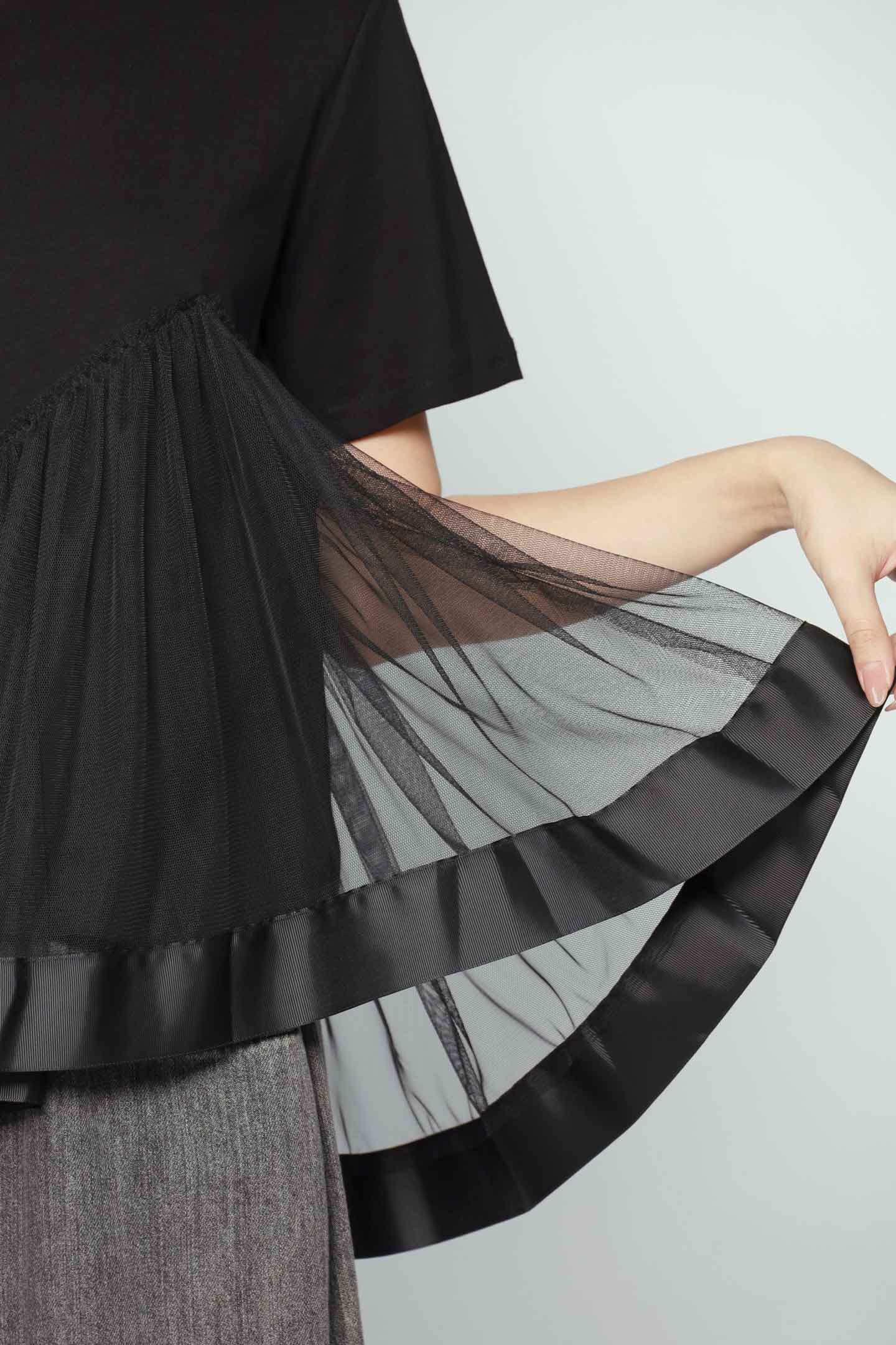 Backorders Brooke Mesh Top in Black