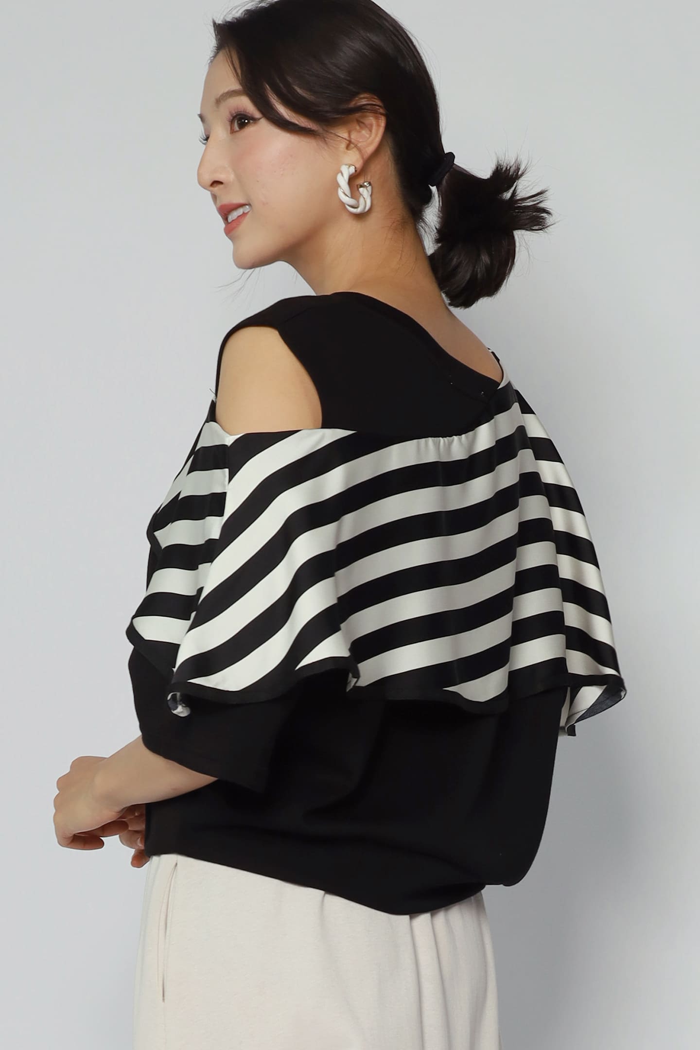 Backorders Byron Stripes Flare Sleeves Top