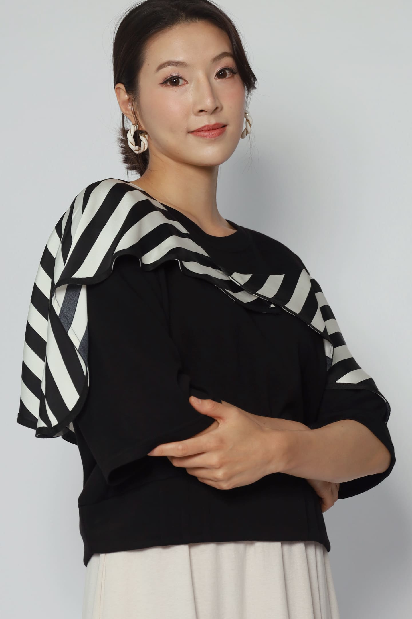 Backorders Byron Stripes Flare Sleeves Top