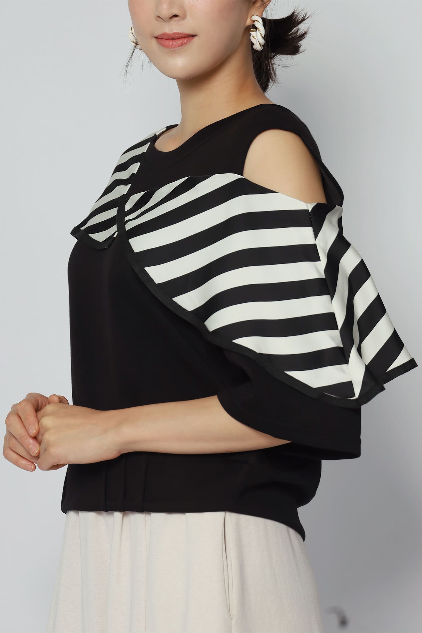 Backorders Byron Stripes Flare Sleeves Top