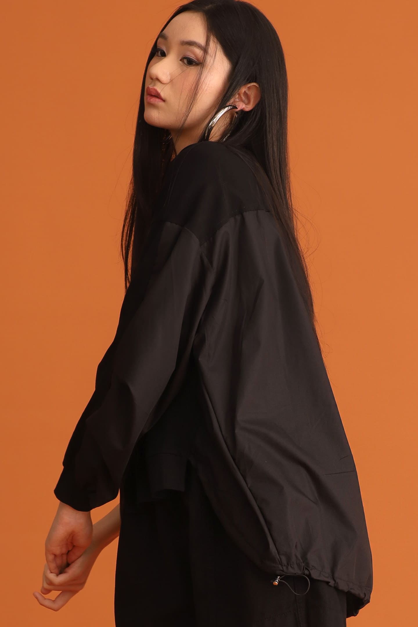 CHOSEN - Byun Drawstring Top in Black