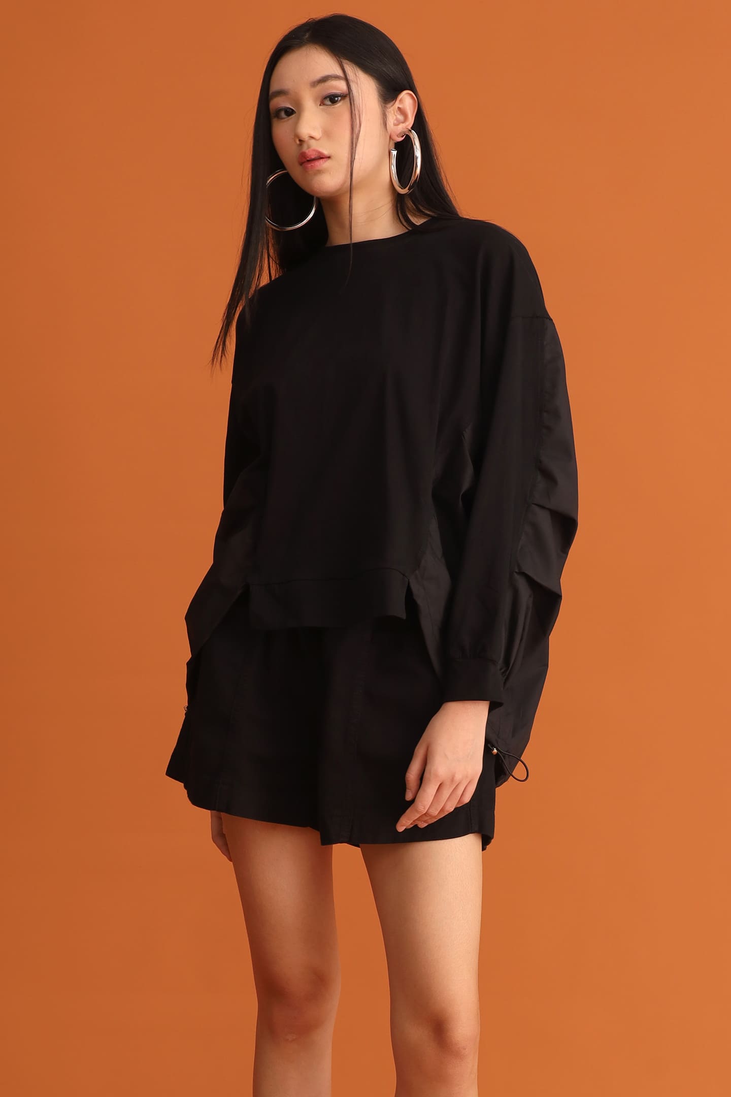 CHOSEN - Byun Drawstring Top in Black