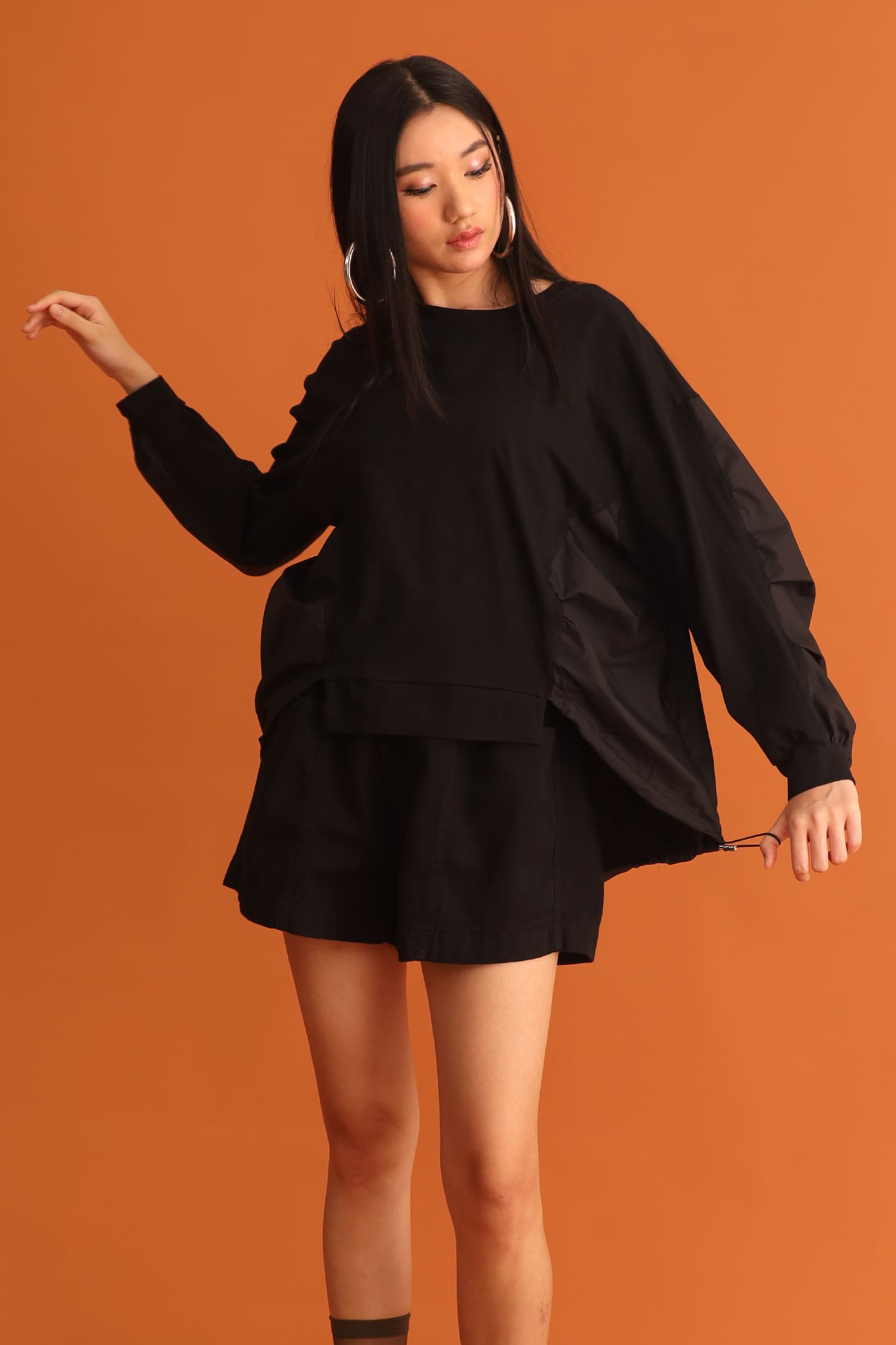 CHOSEN - Byun Drawstring Top in Black
