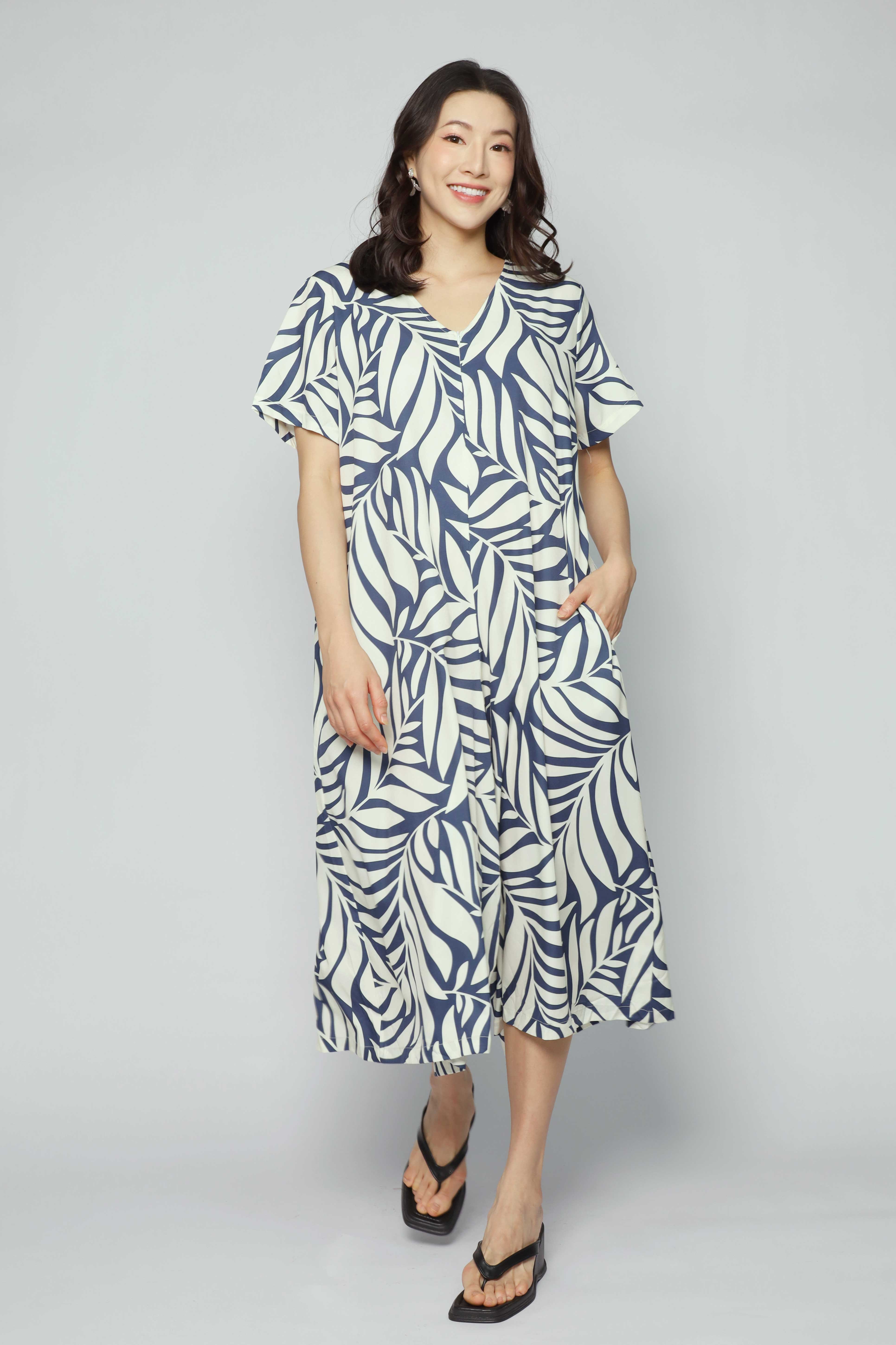 Carly Jumpsuit in Botanique Fern