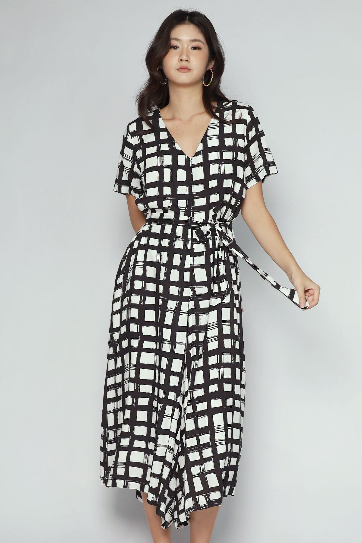Carly Jumpsuit in Painted Check