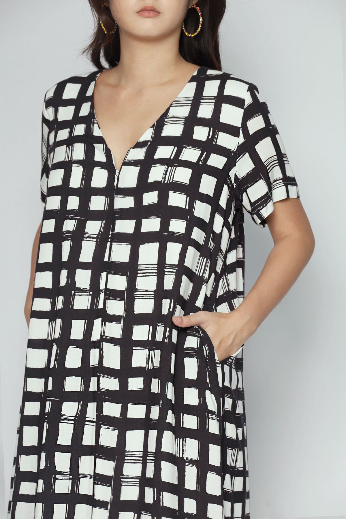 Carly Jumpsuit in Painted Check