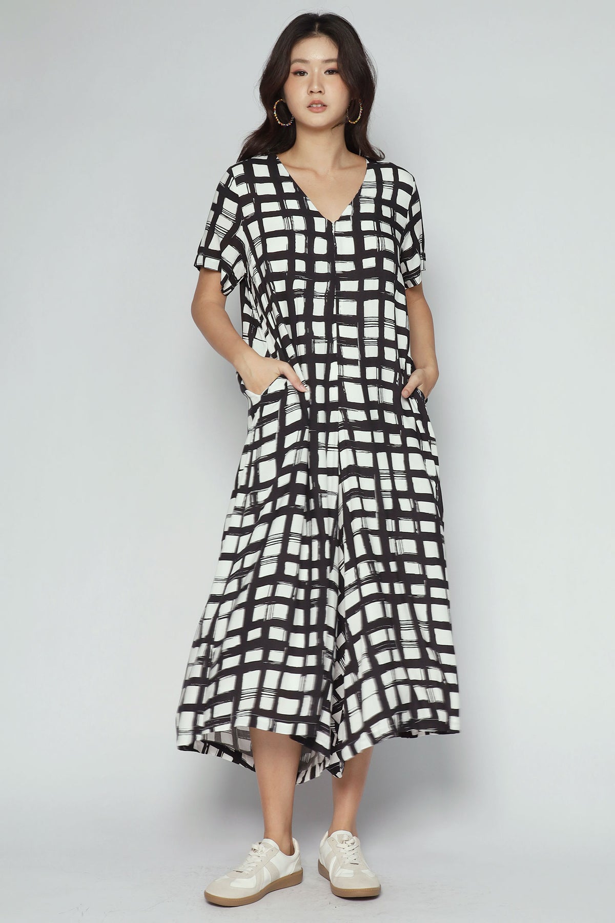 Carly Jumpsuit in Painted Check
