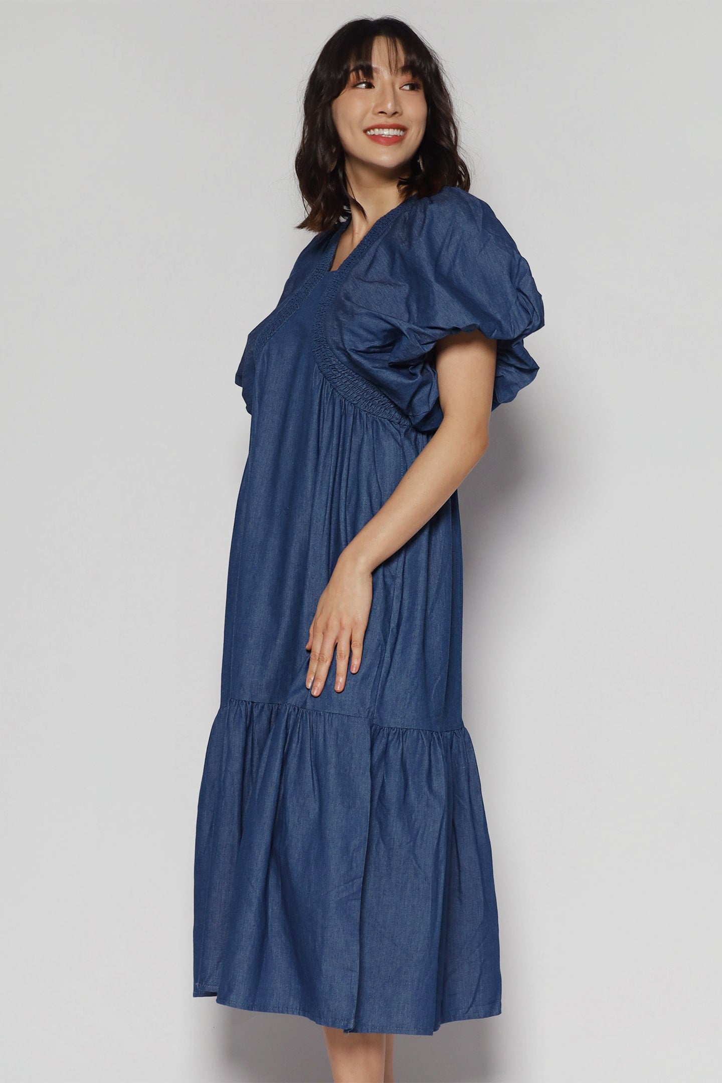 Chanwoo Dress in Denim
