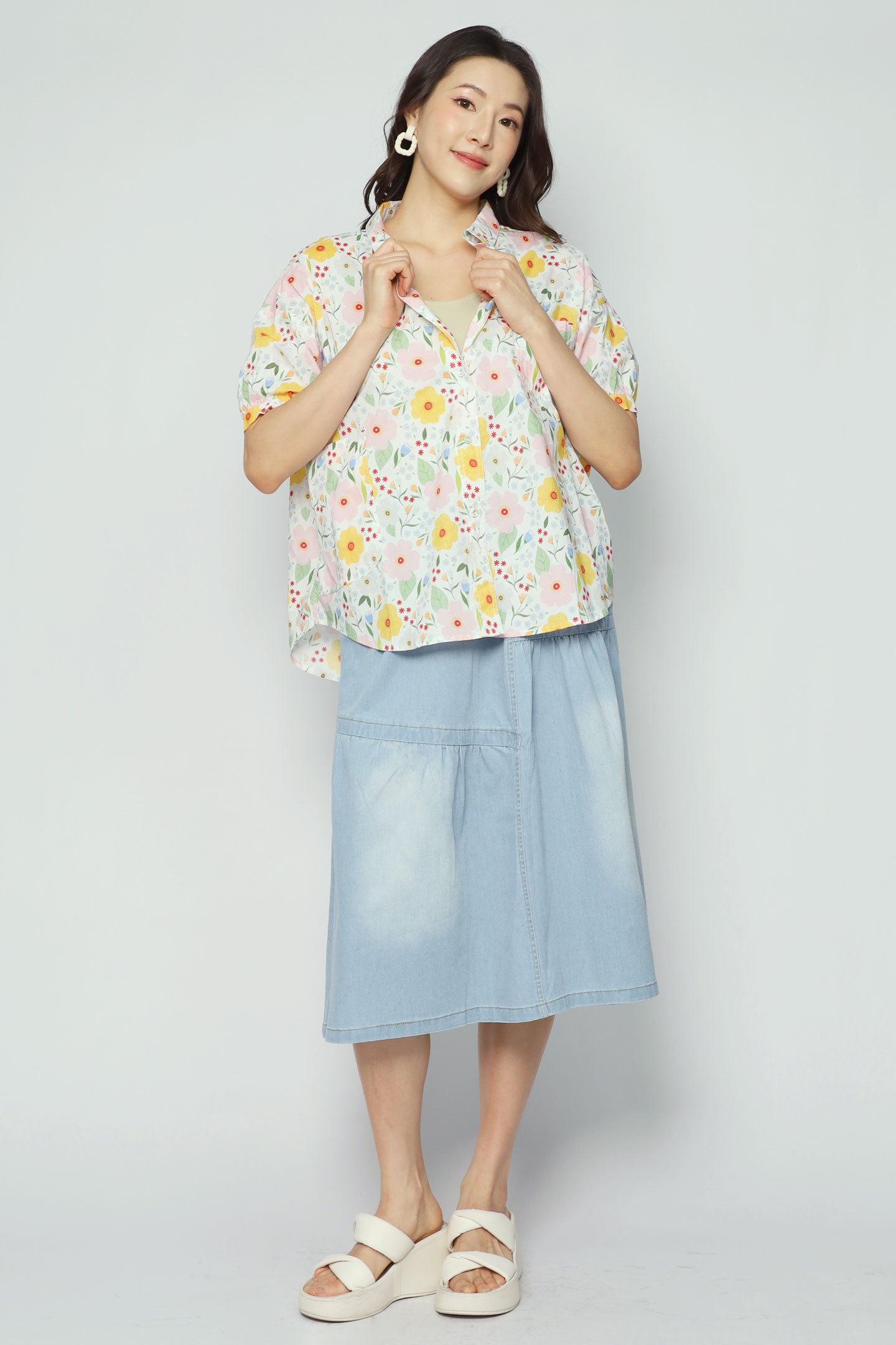 Cele Top in Pastel Floral