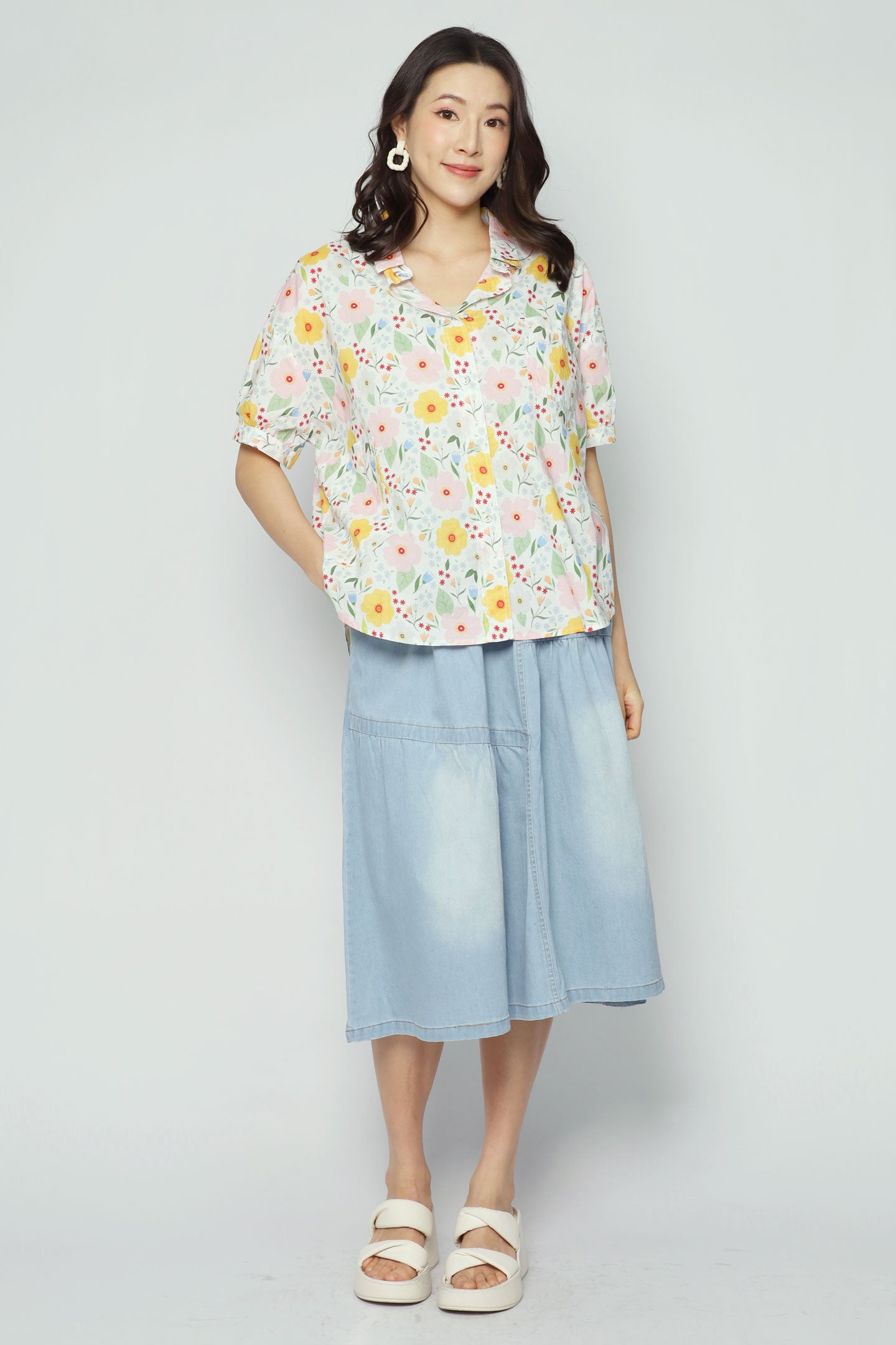 Cele Top in Pastel Floral