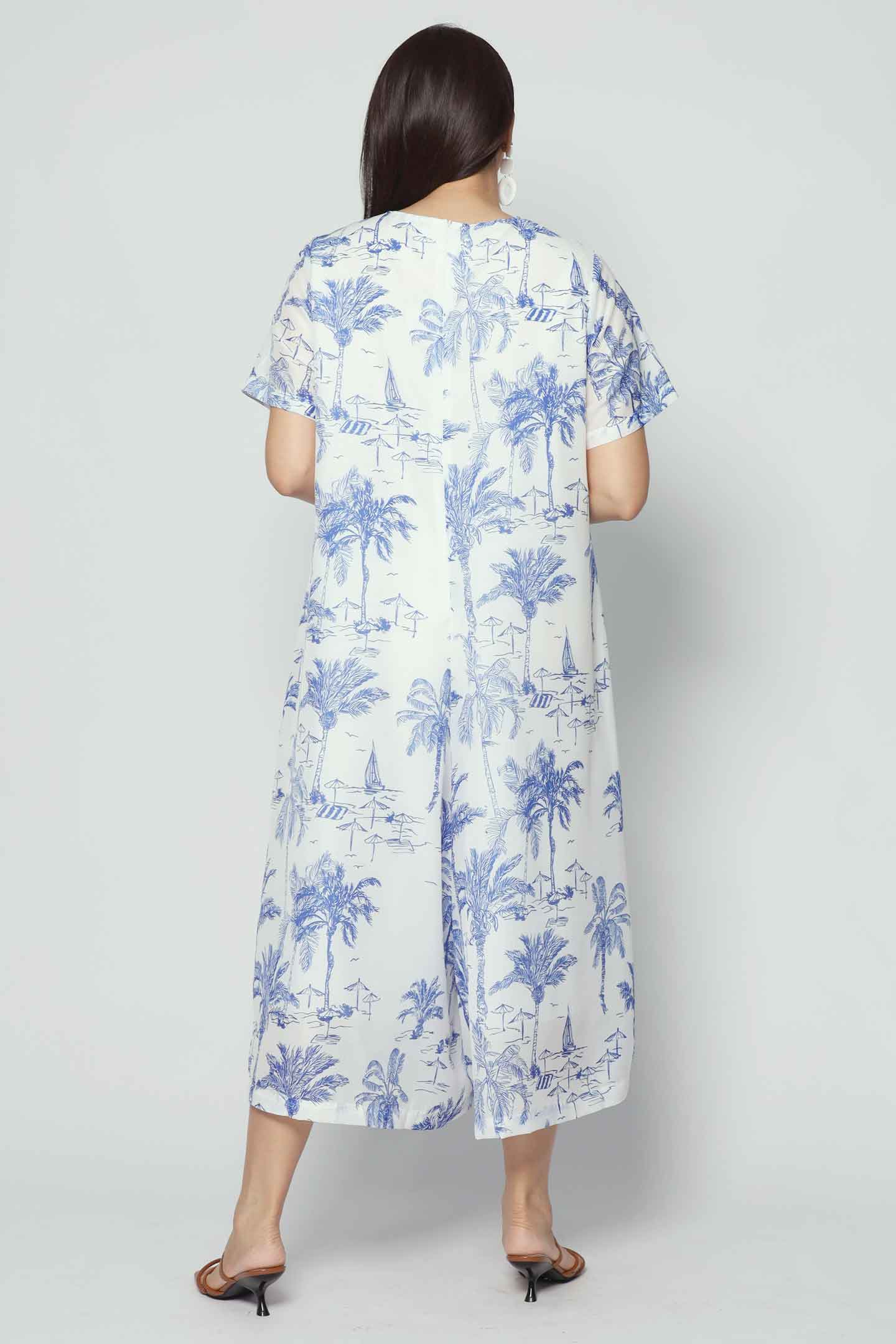 Celine Jumpsuit in Azure Escape