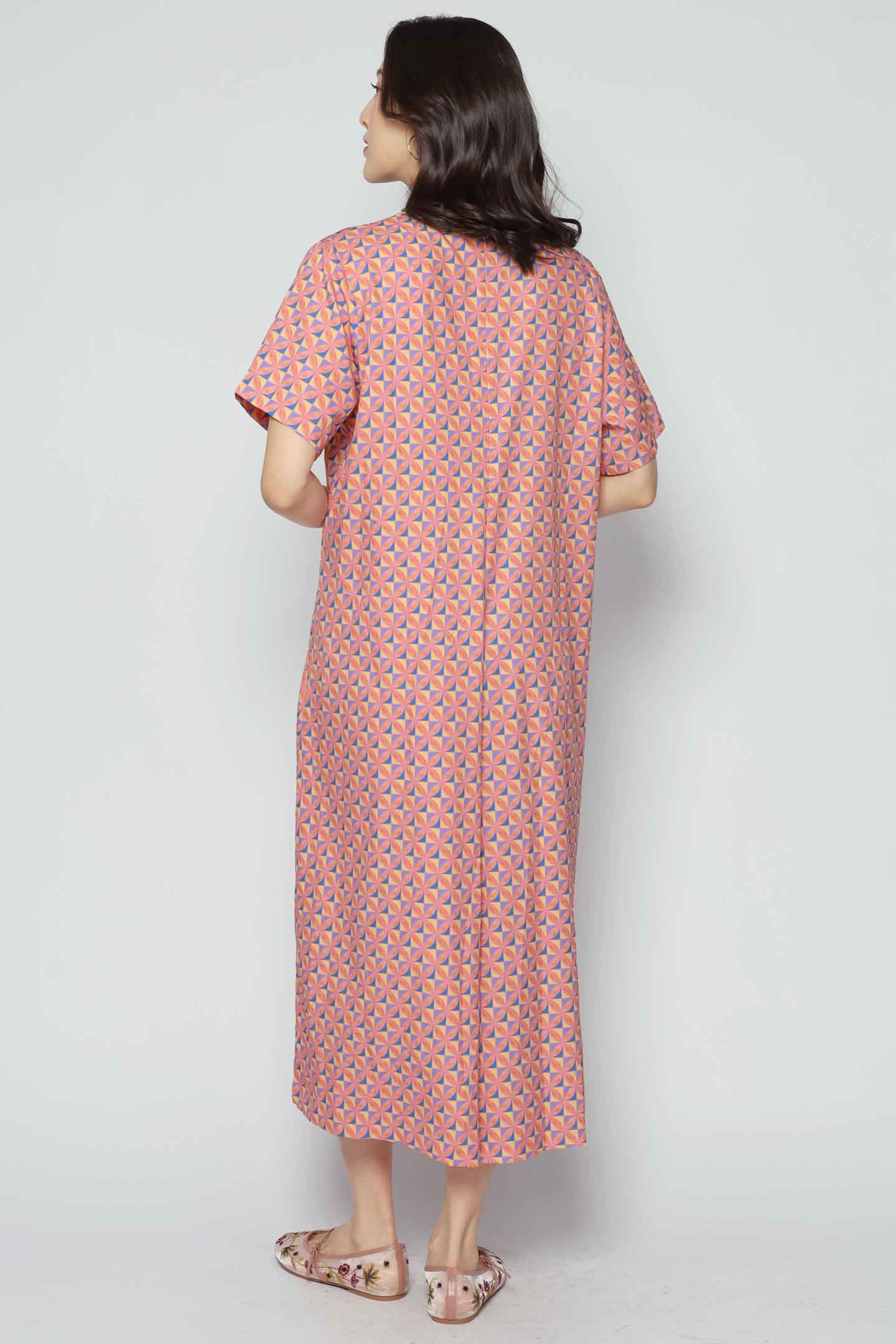 Celine V Neckline Jumpsuit in Pink Playground