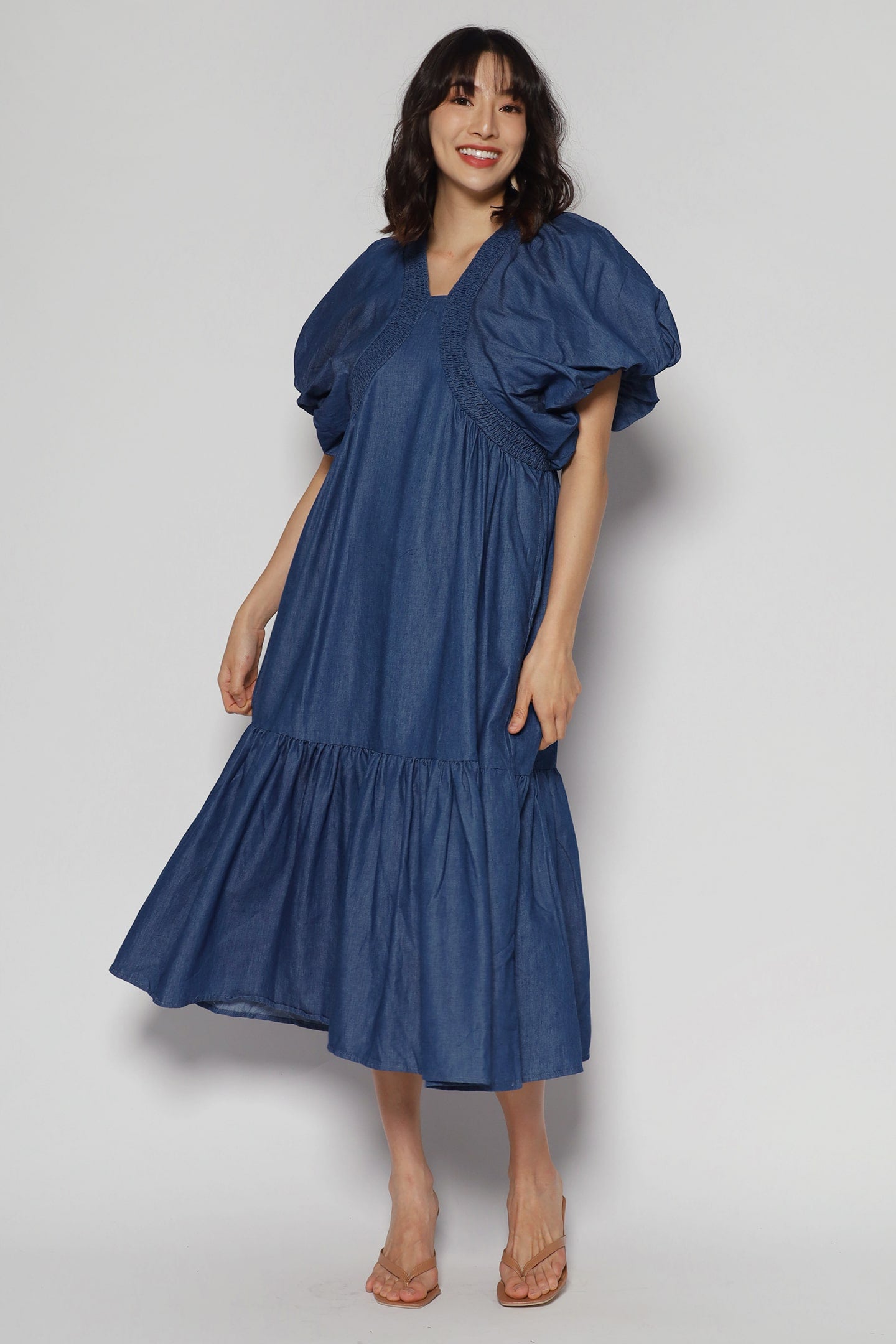 Chanwoo Dress in Denim