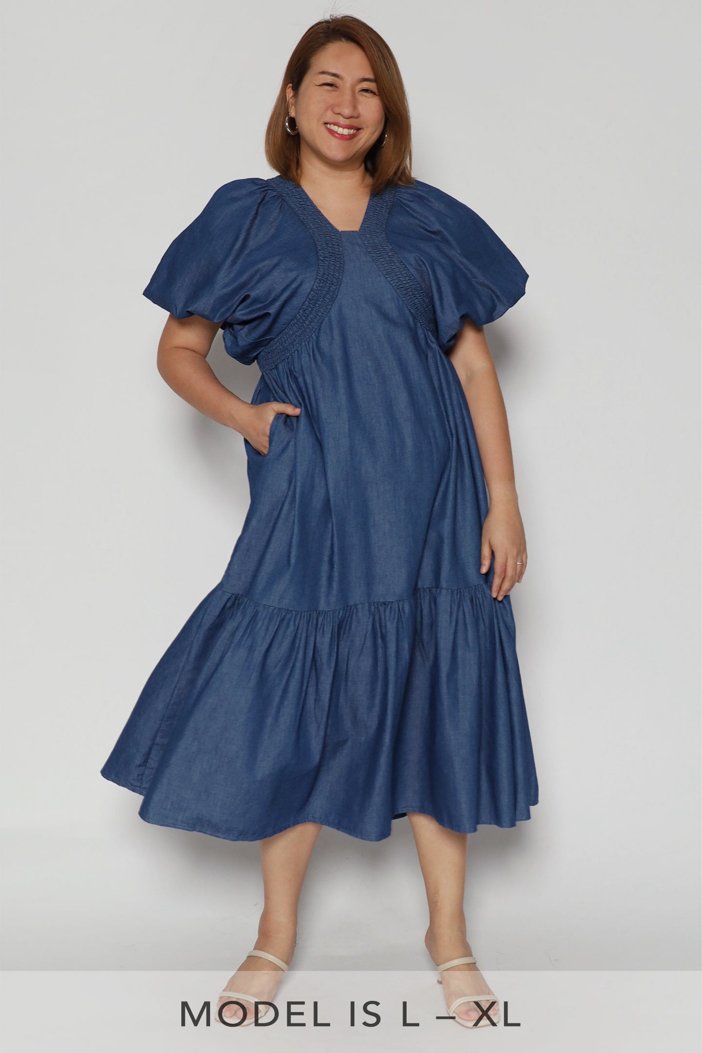 Chanwoo Dress in Denim