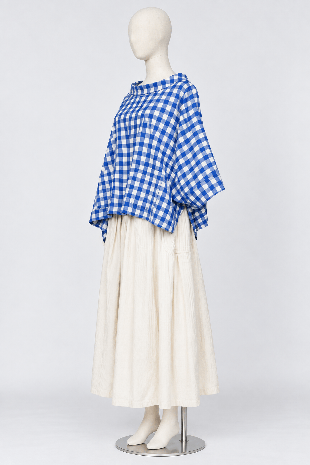 PO - Christa Blouse in Blue Check