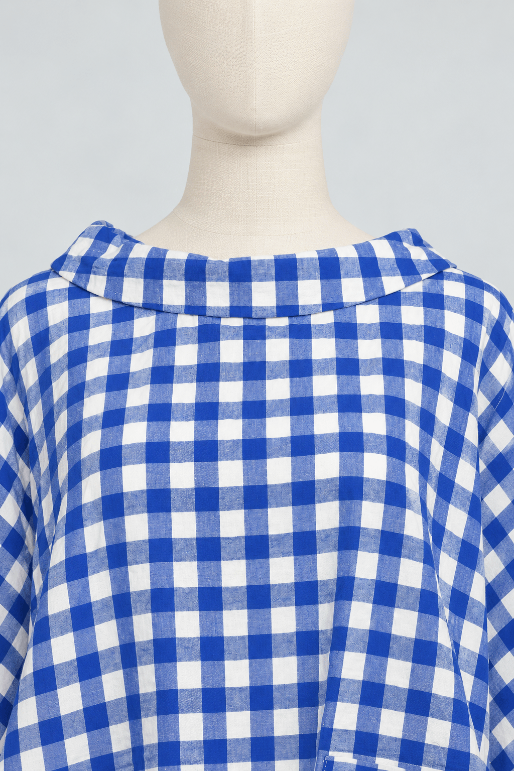PO - Christa Blouse in Blue Check