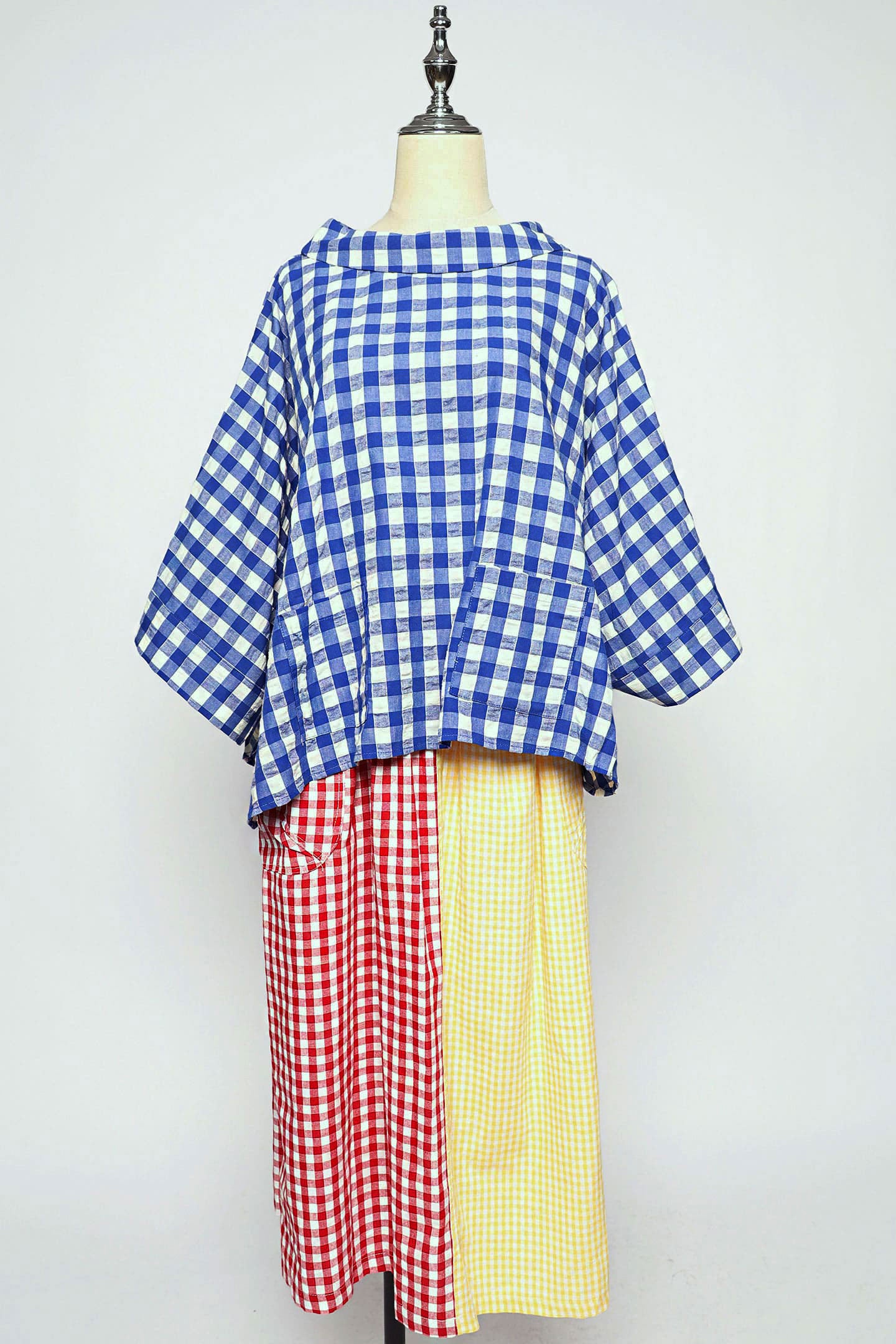 PO - Christa Blouse in Blue Check