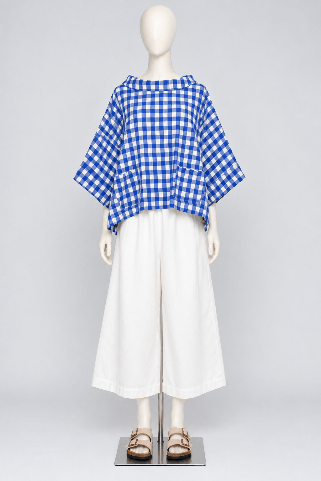 PO - Christa Blouse in Blue Check
