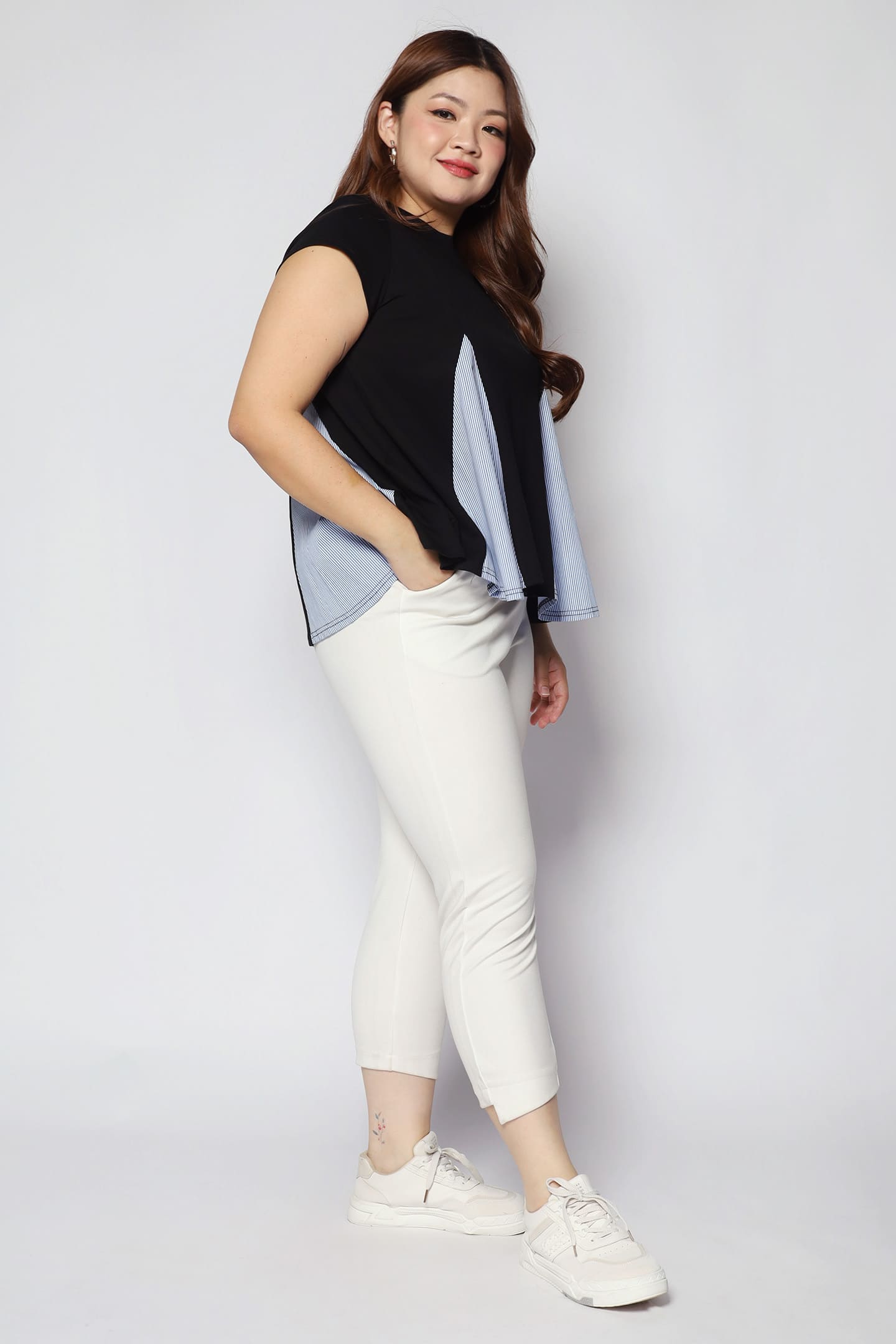 Christy Top in Blue Stripes