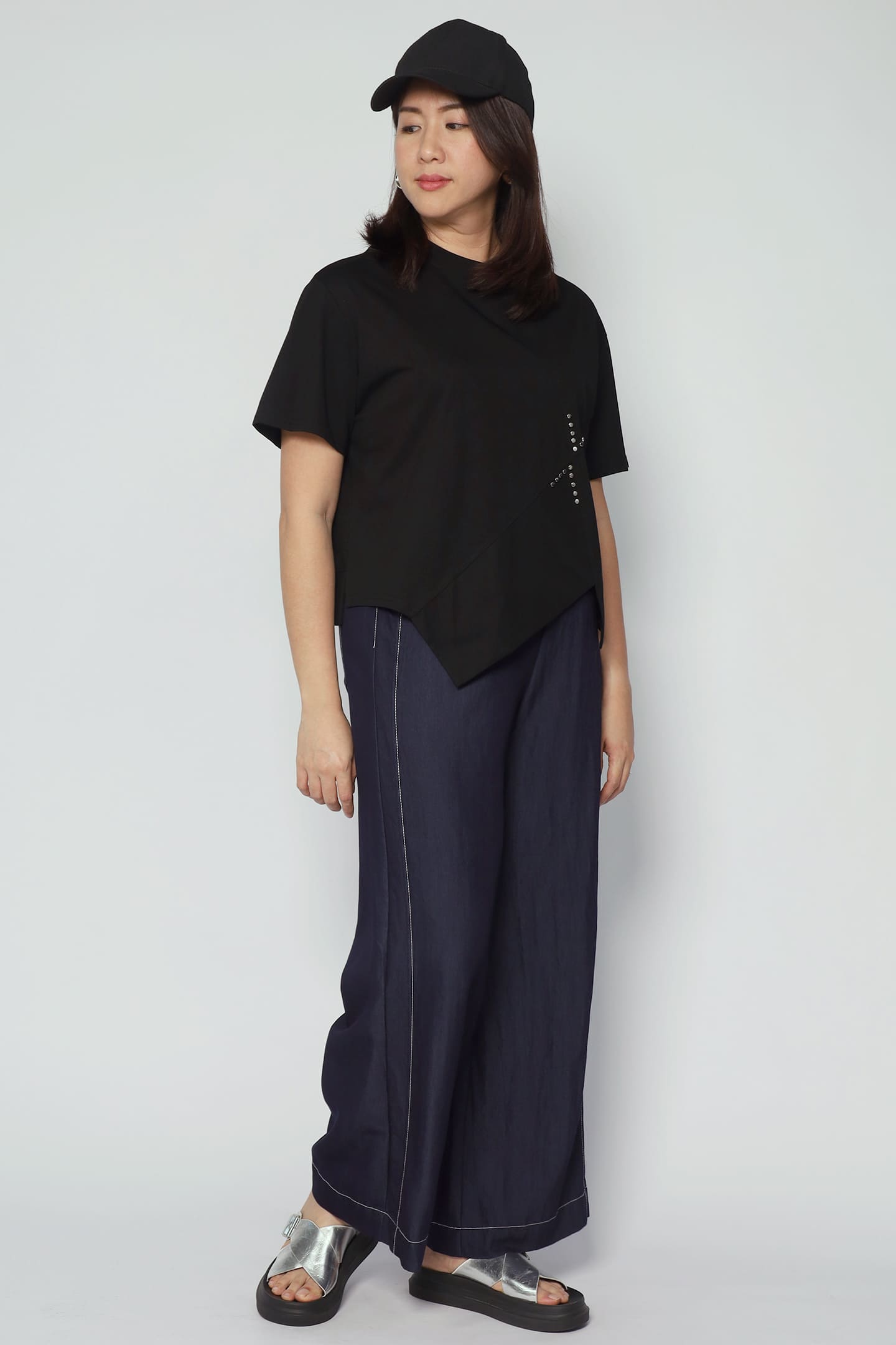 Backorders Easy By TE - Cicile Beaded Top in Black
