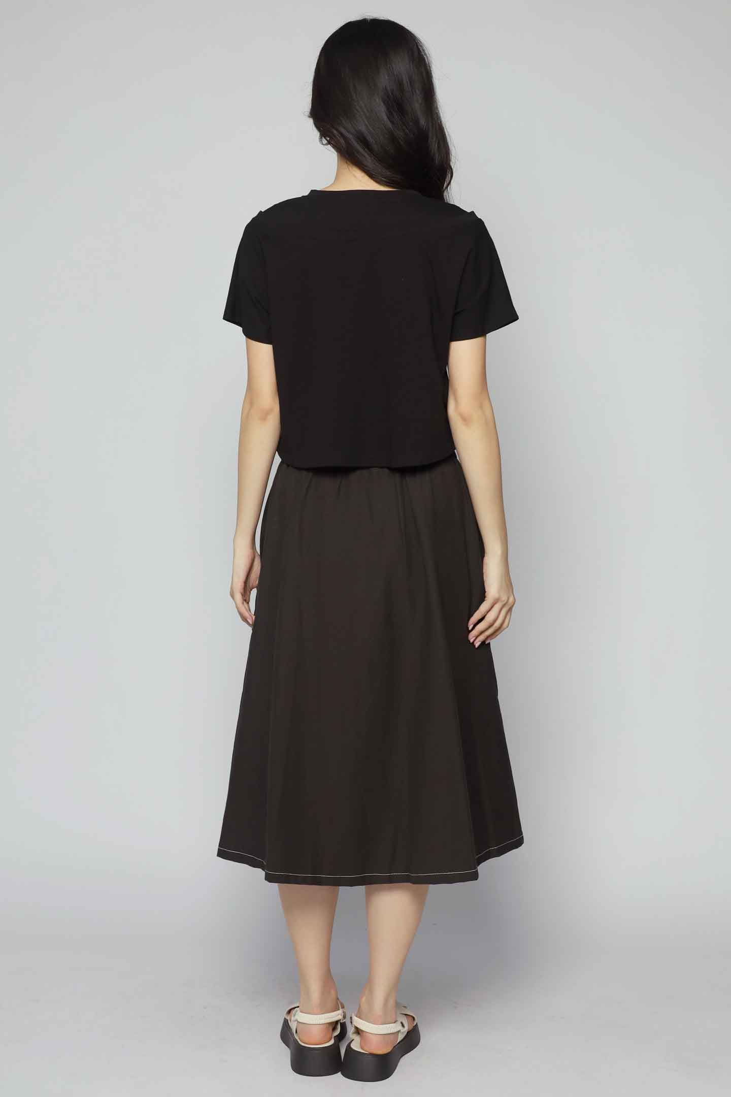 Clarisse Pocket Dress in Black
