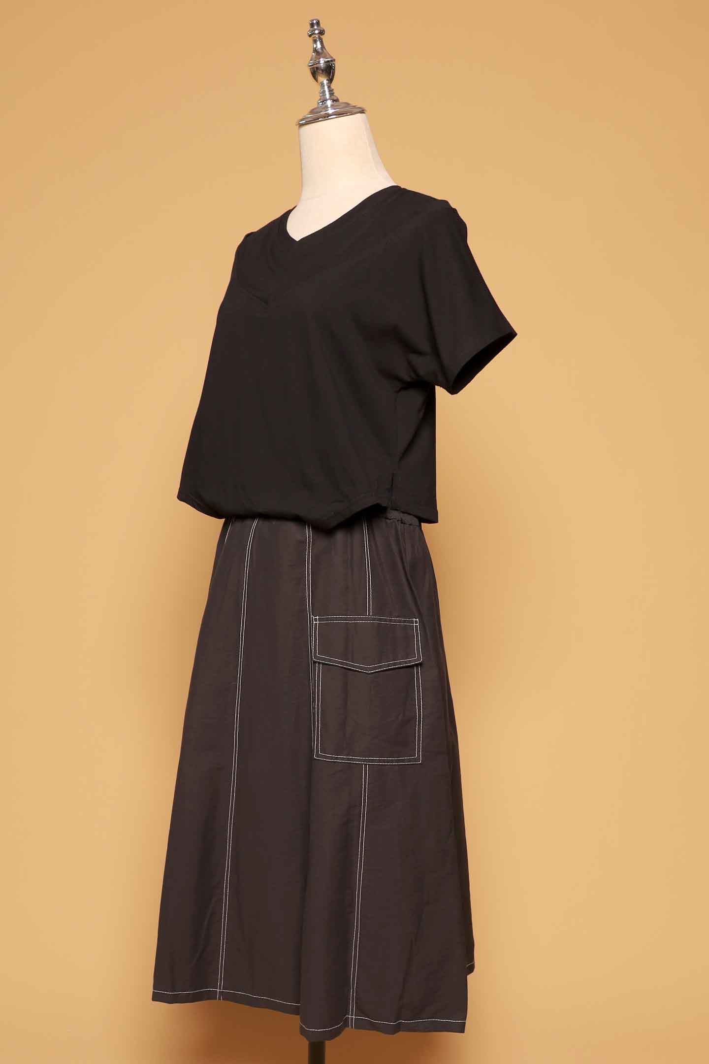 PO - Clarisse Pocket Dress in Black