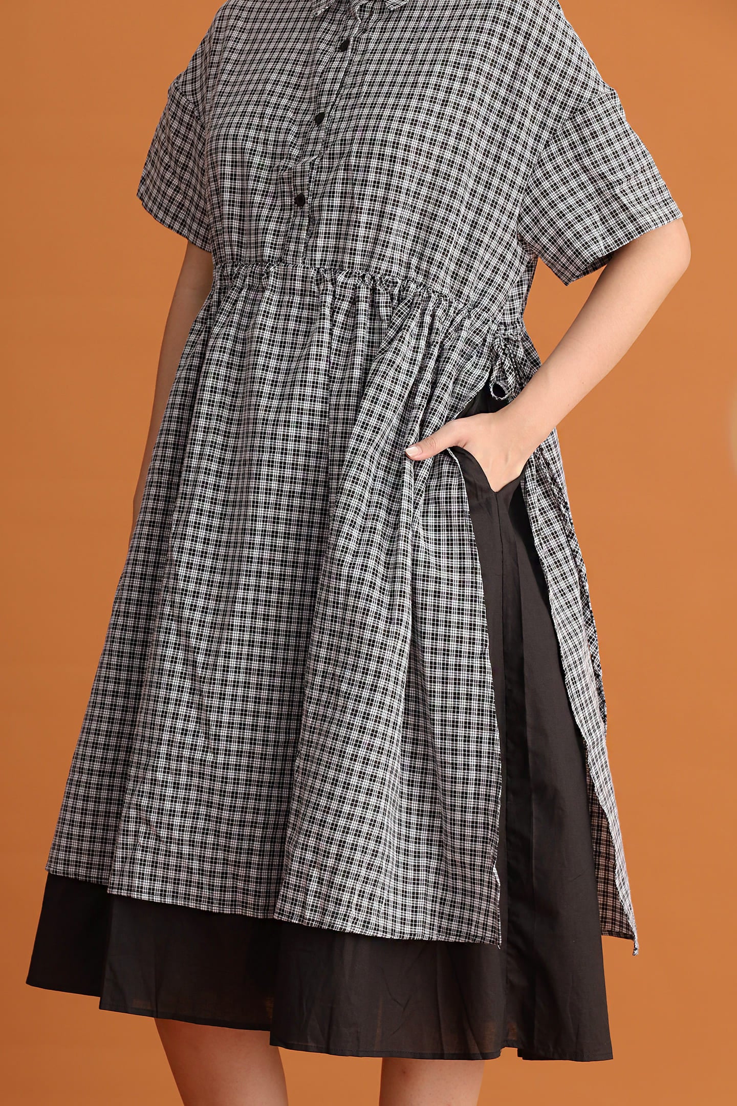 CHOSEN - Classic Noir Dress in Checks