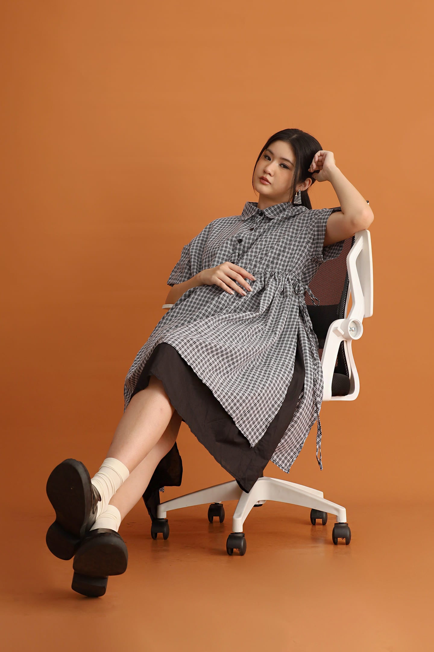 CHOSEN - Classic Noir Dress in Checks