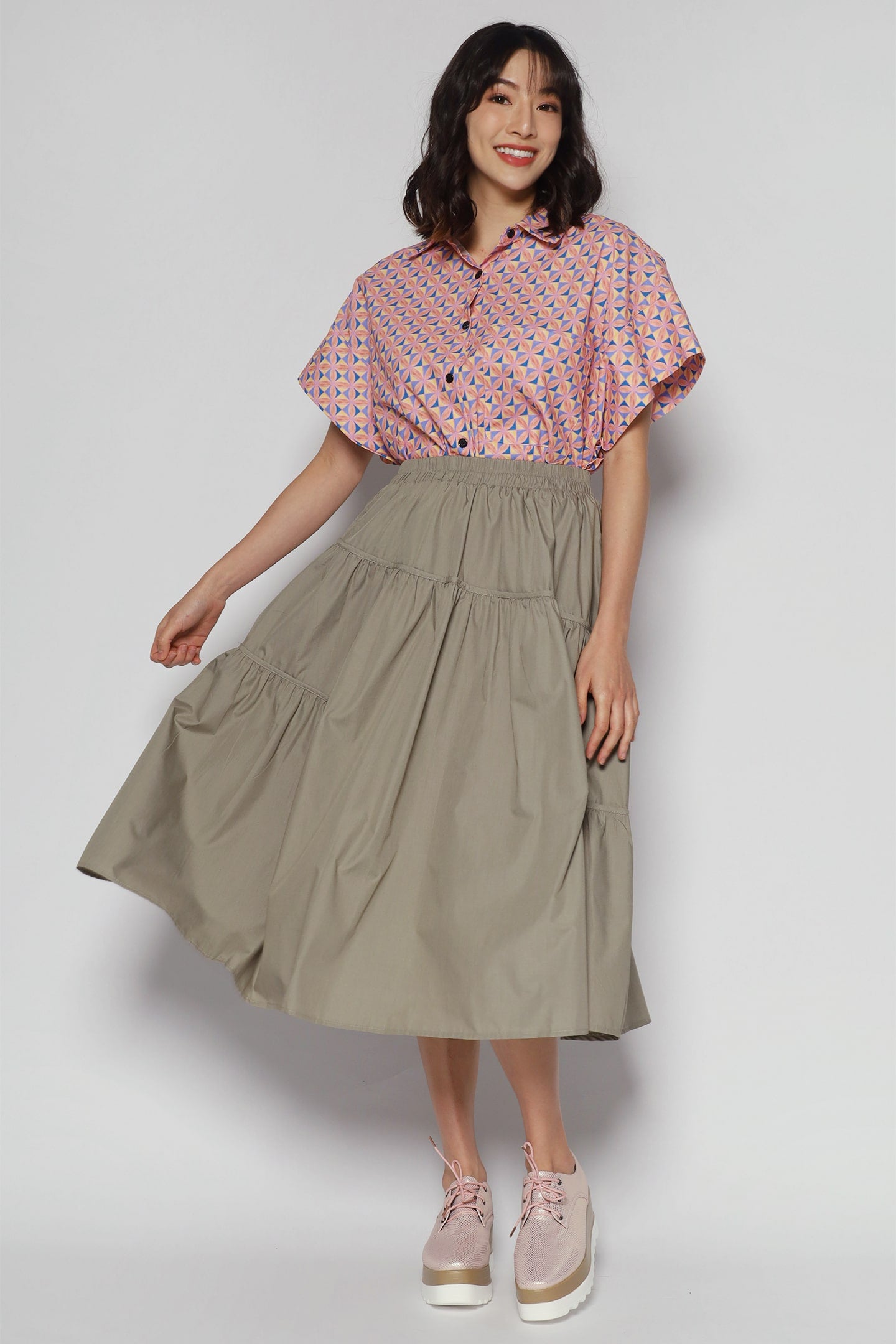 Backorders Coxx Skirt in Khaki