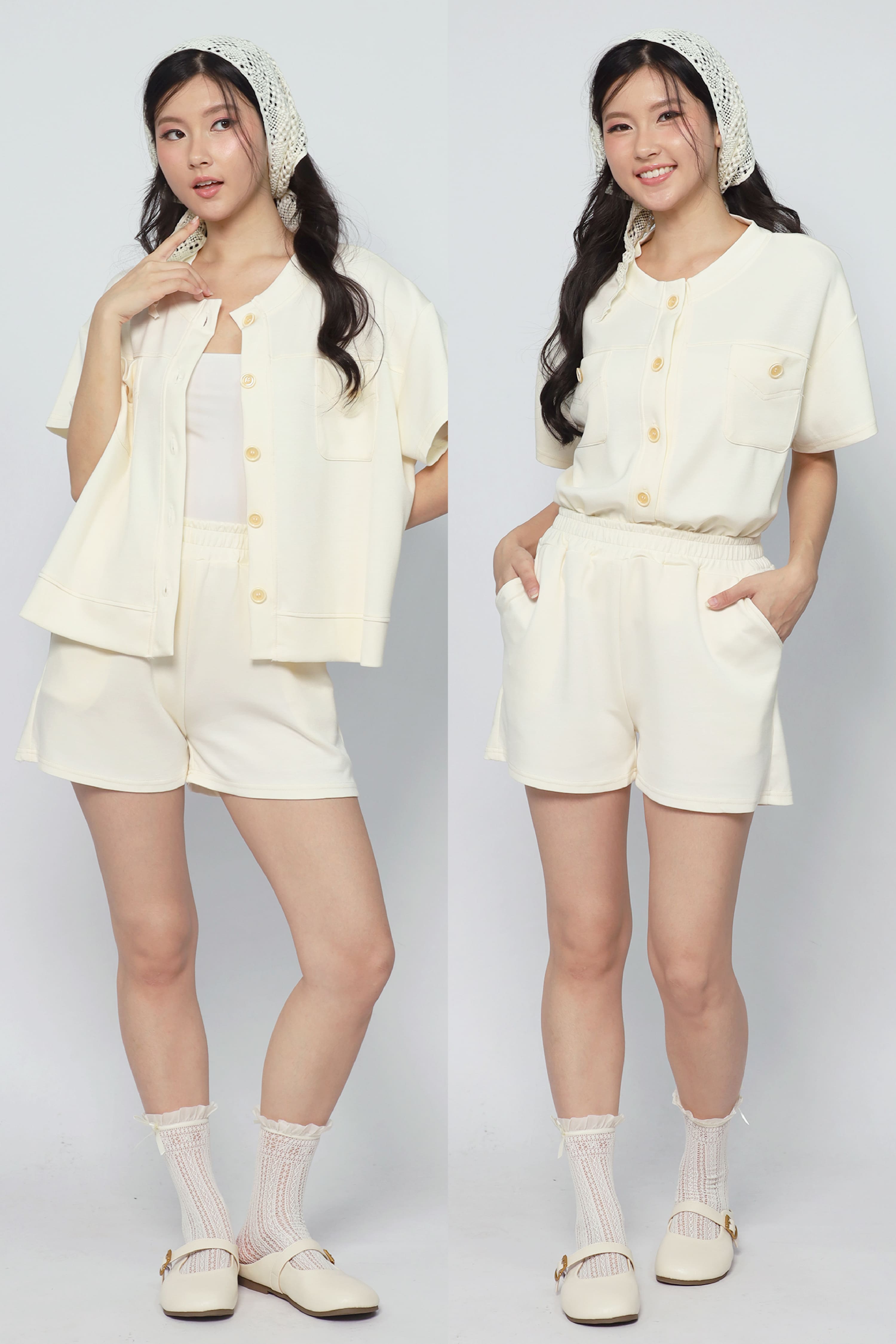 JOY - Cuddle 2 in 1 Button Top and Shorts Set