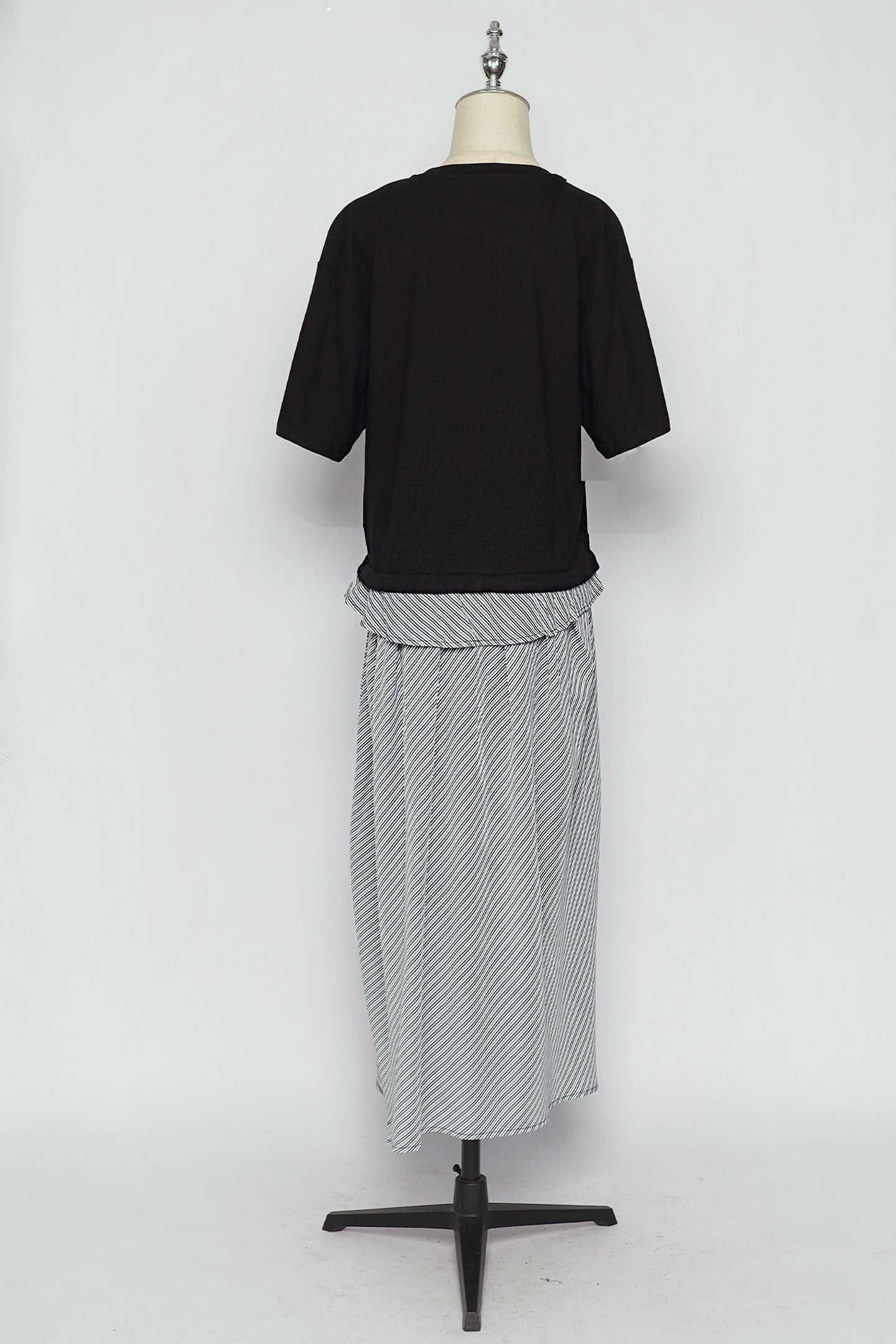 PO - Dang Dress in Black Stripes
