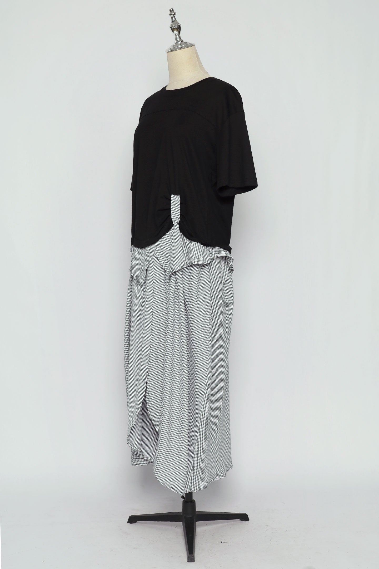 PO - Dang Dress in Black Stripes