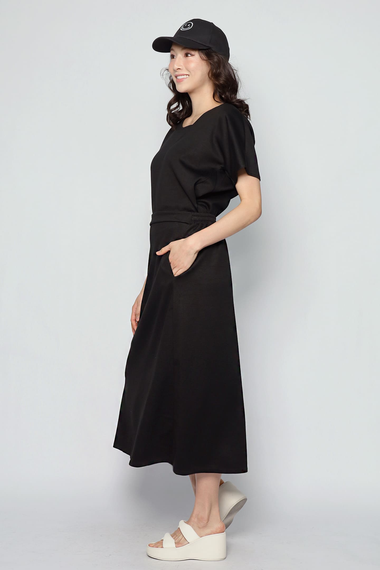 JOY - Date Me 2 in 1 Top and Skirt Set in Black