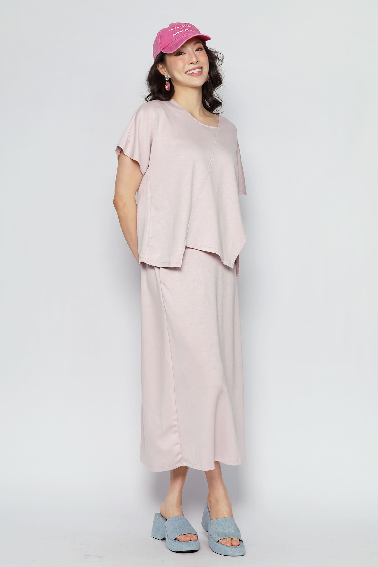 JOY - Date Me 2 in 1 Top and Skirt Set in Pink
