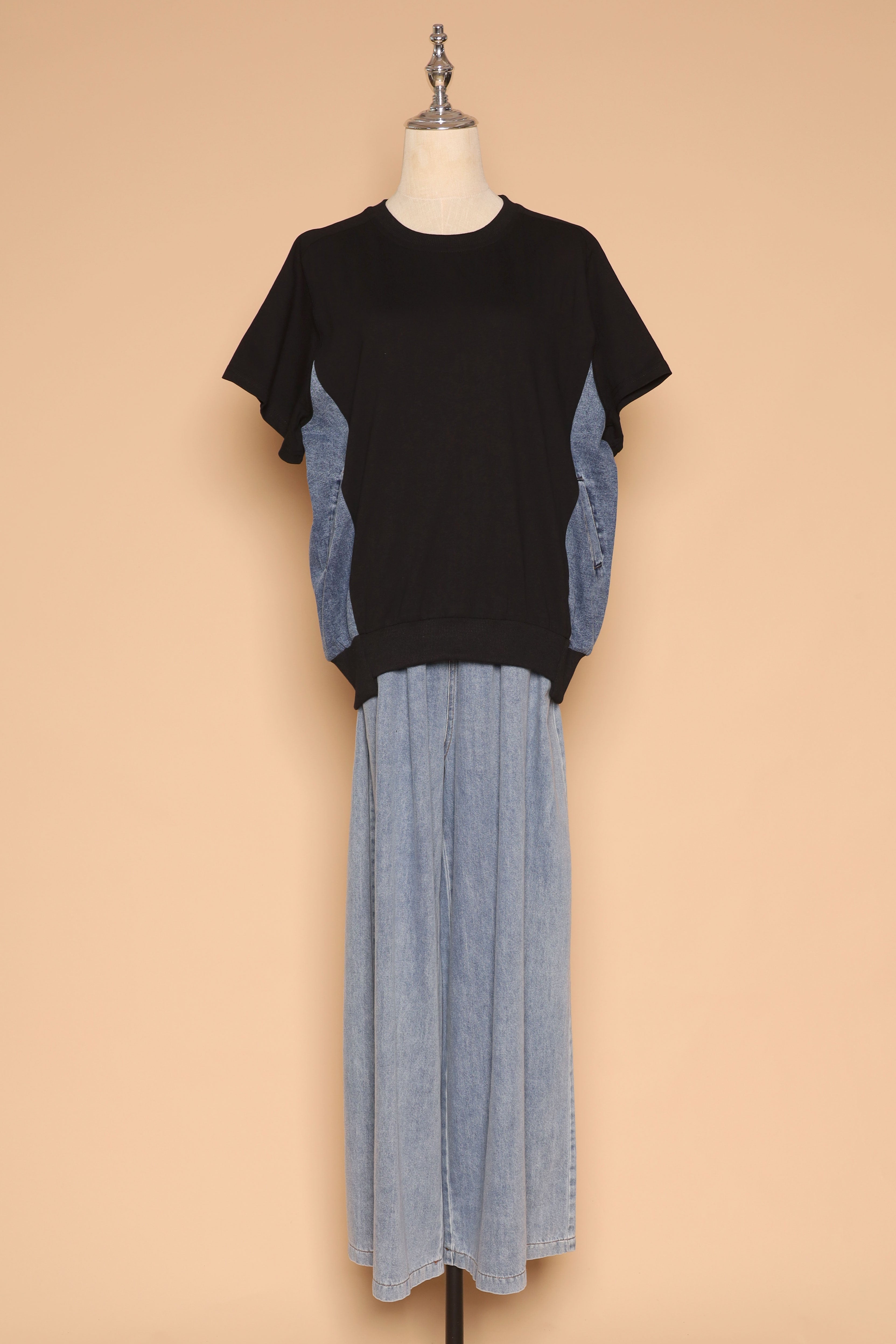 PO - Delina Top in Black Denim