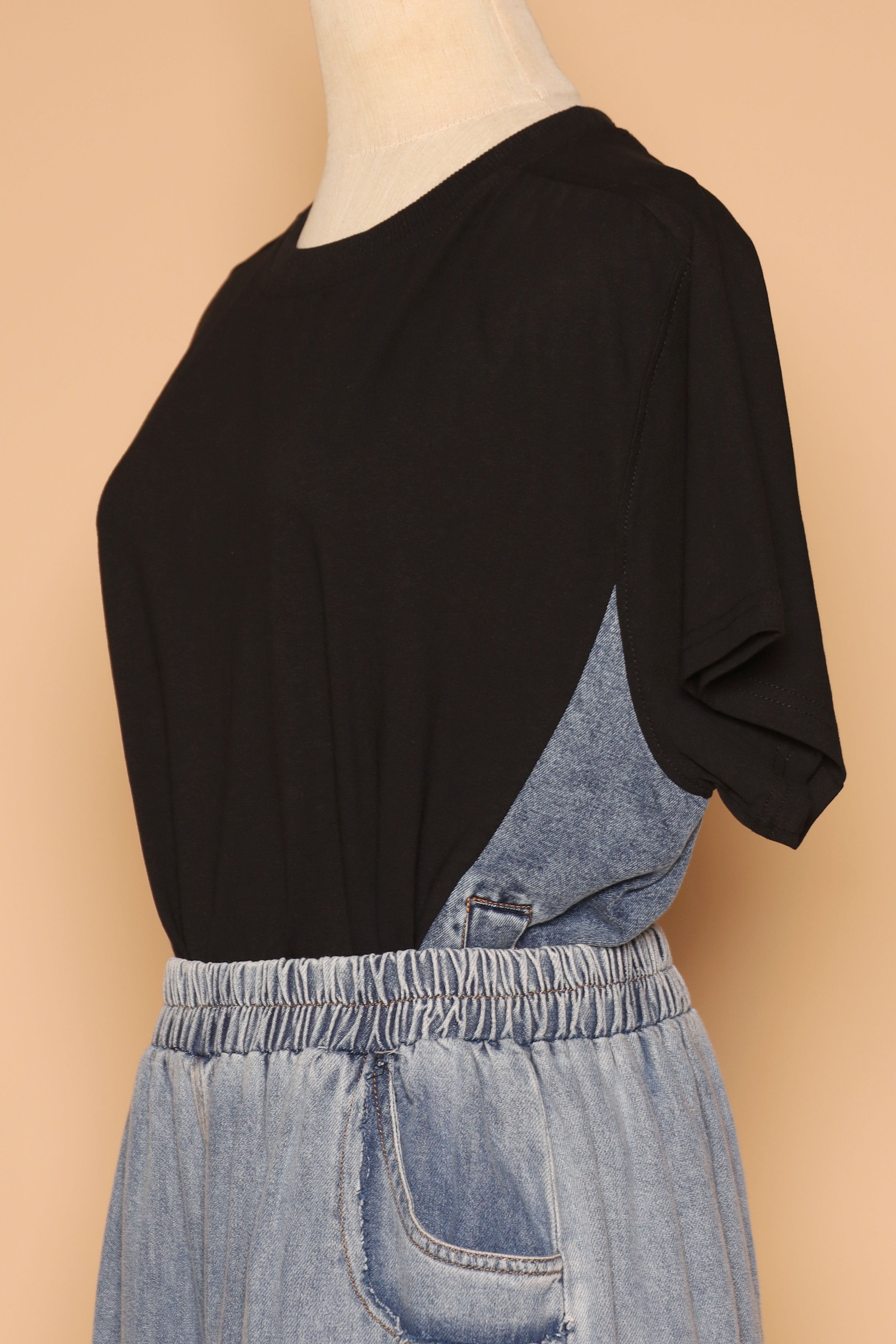 PO - Delina Top in Black Denim