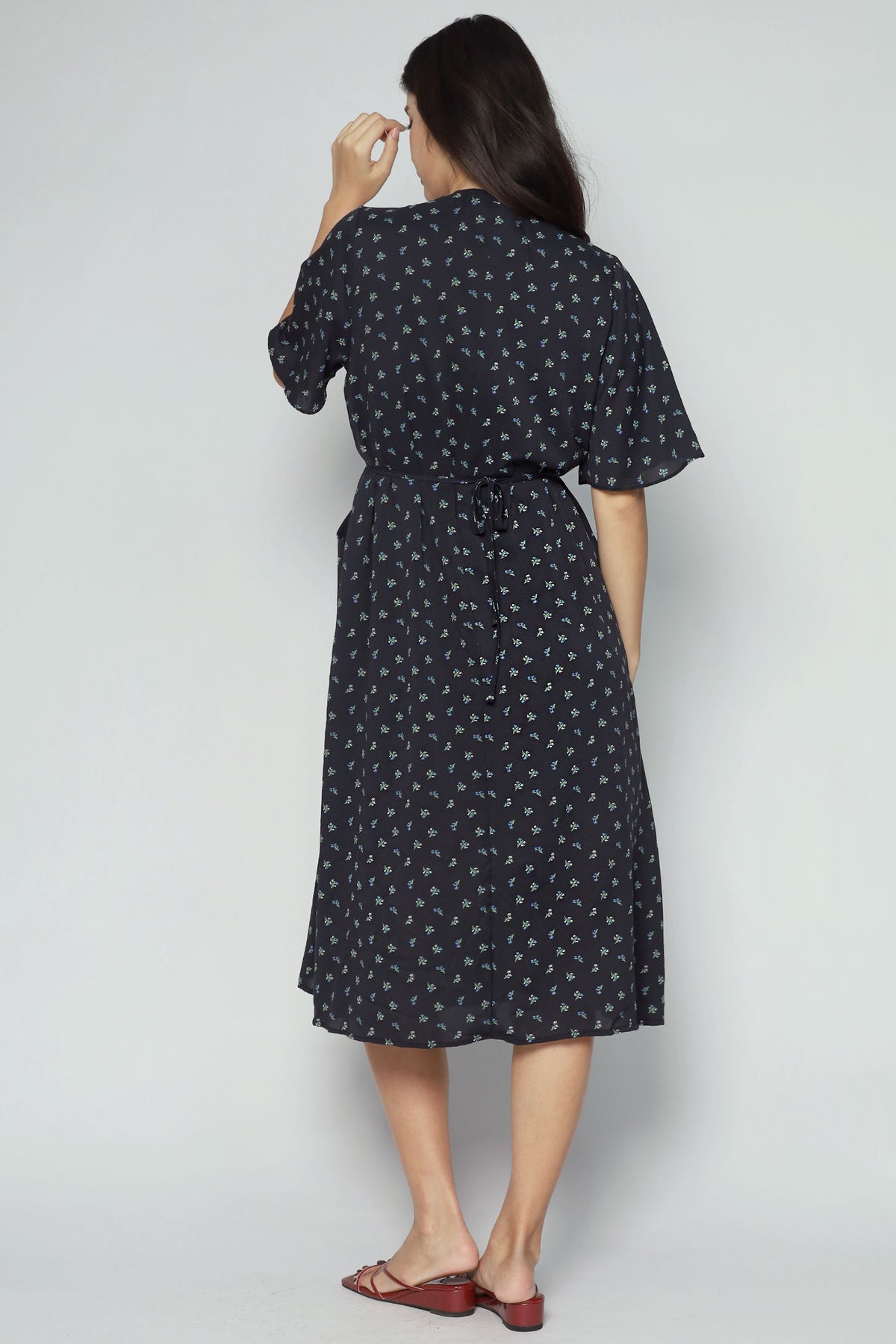 Denise Dress in Azure Garden