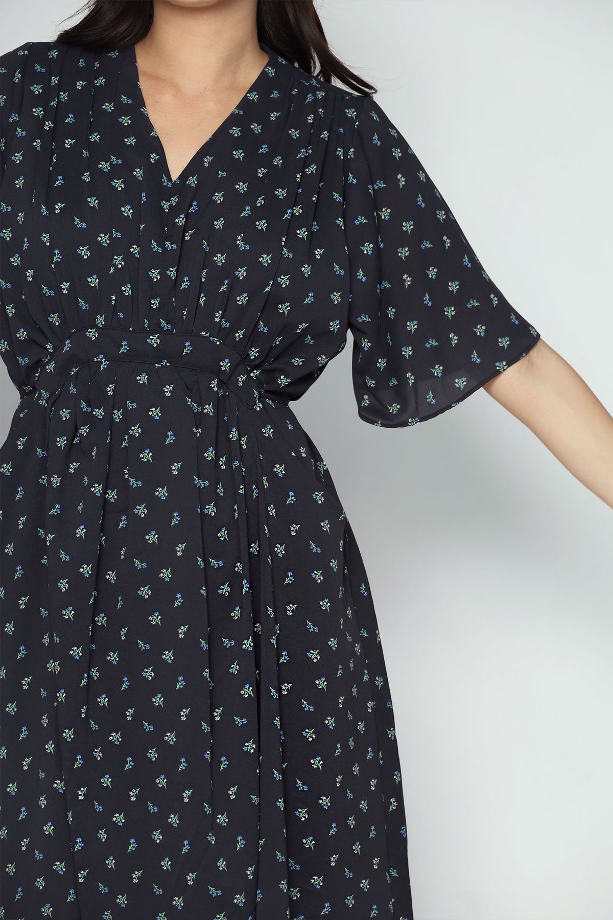 Denise Dress in Azure Garden