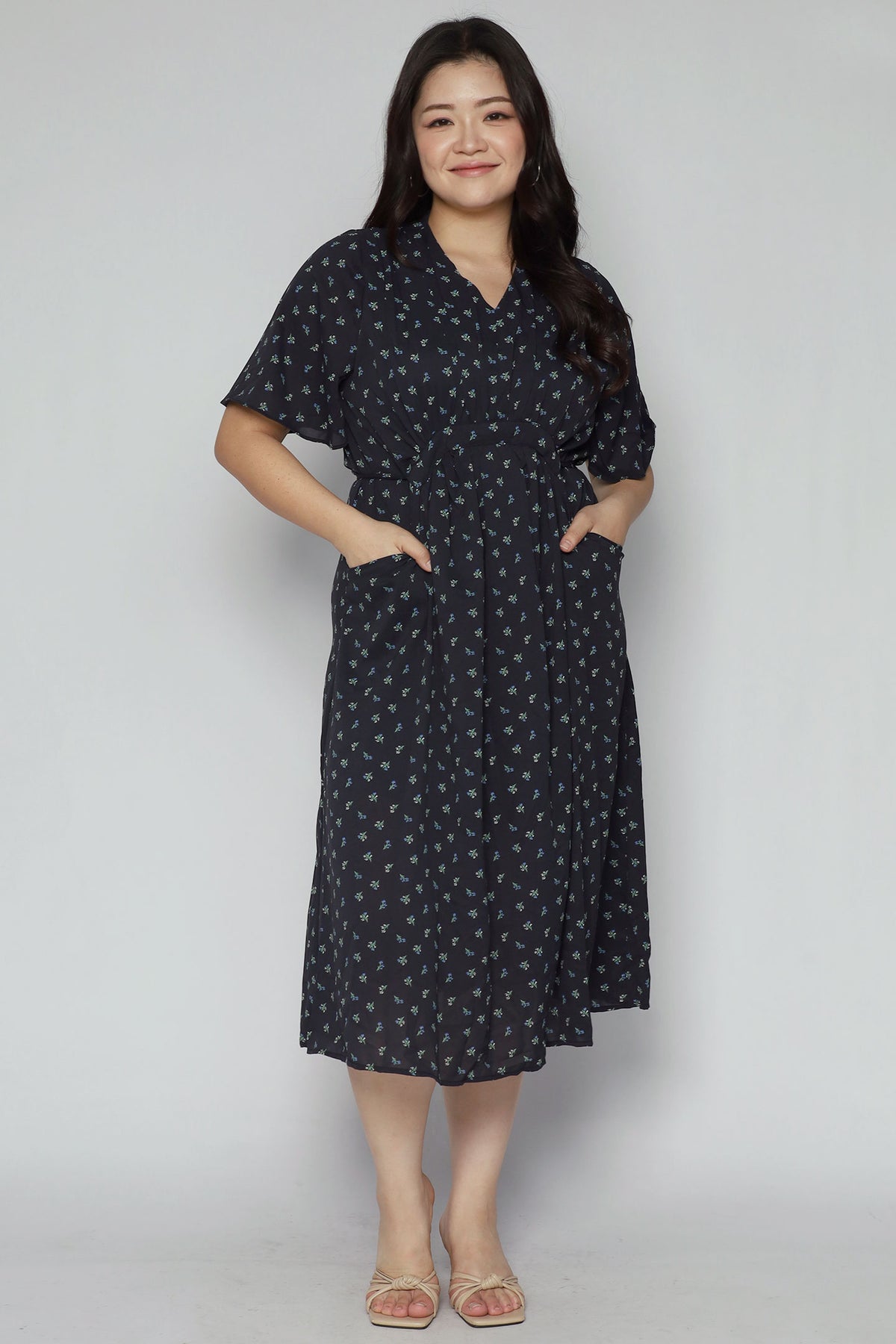 Denise Dress in Azure Garden