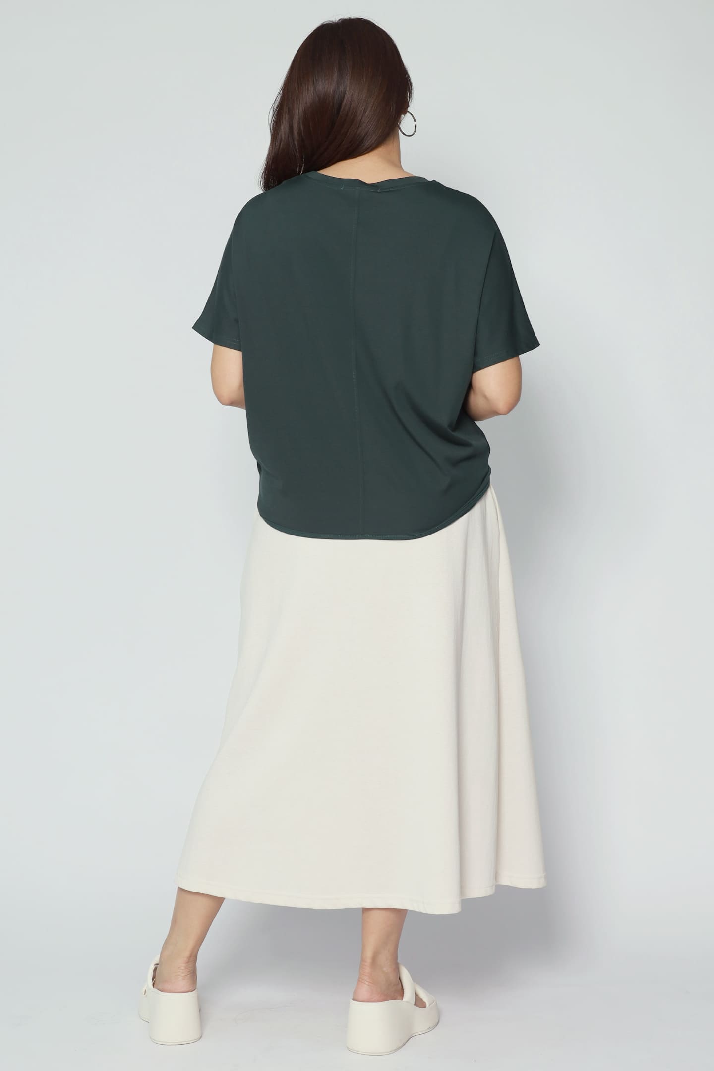 Backorders Easy By TE - Diora Pleated Top in Green