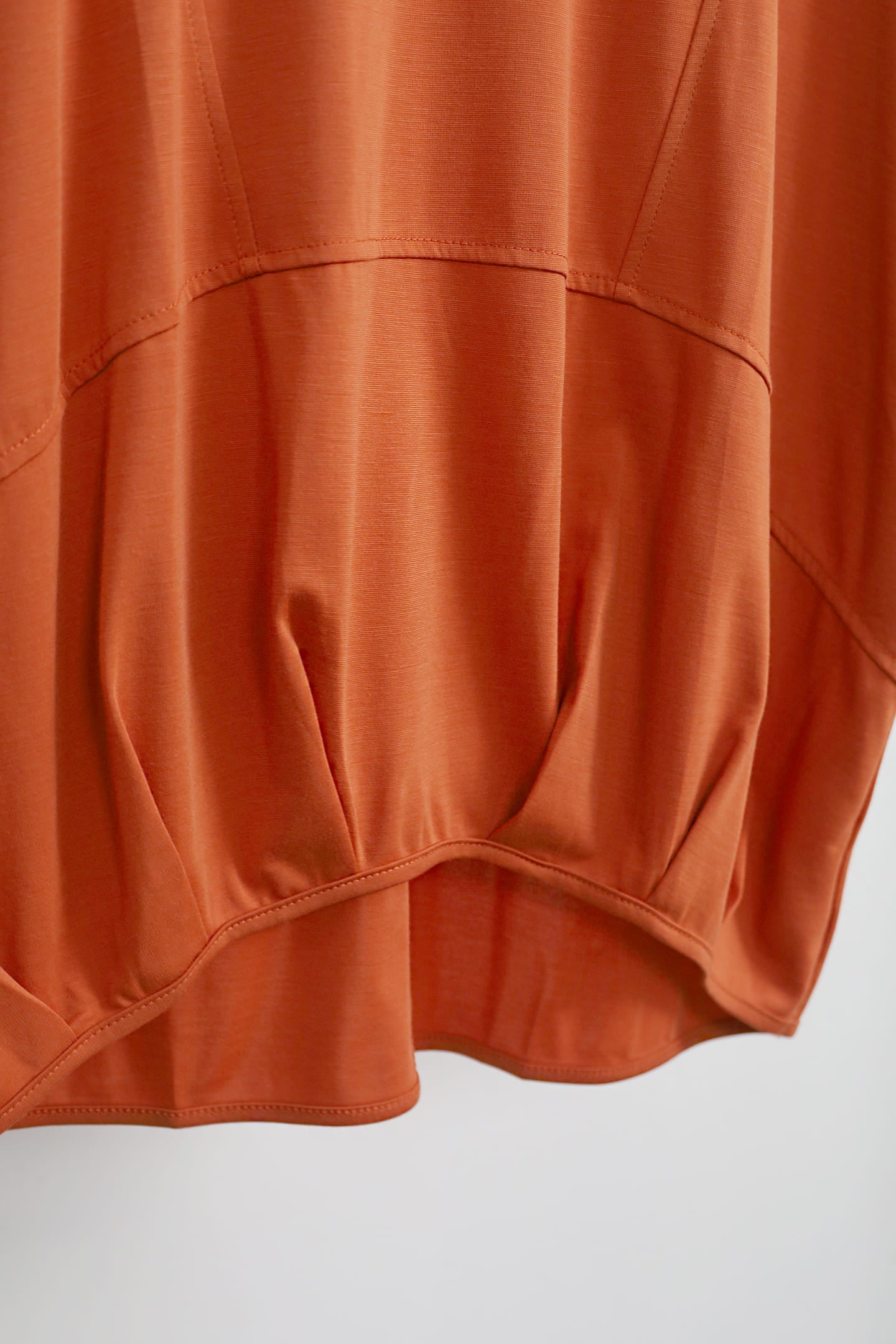 Backorders Easy By TE - Diora Pleated Top in Orange