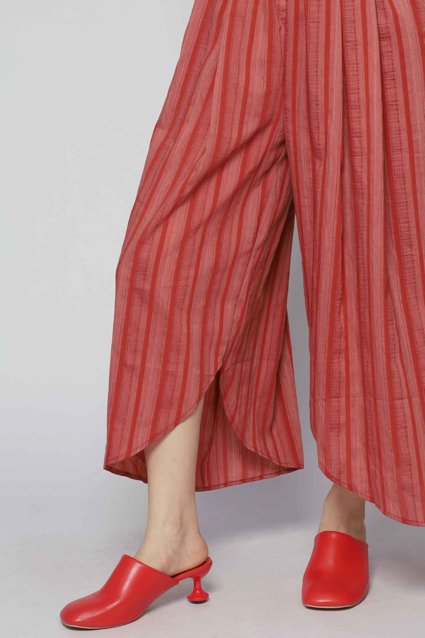 Dippy Culottes in Orange Stripes