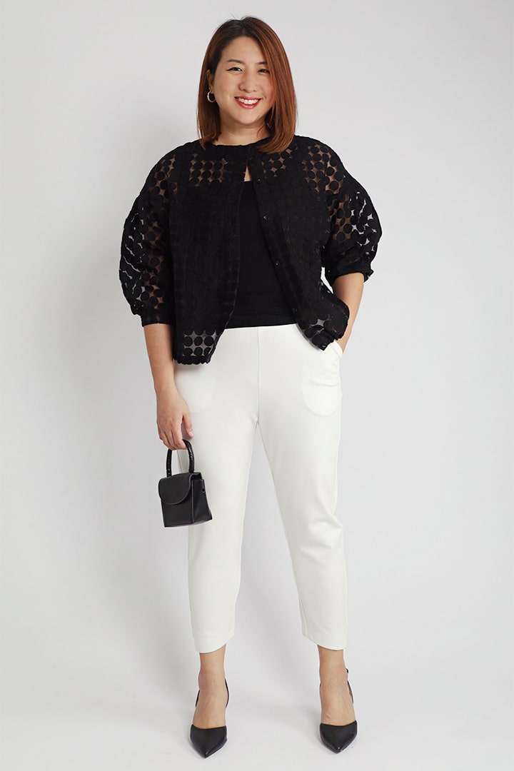 Dita Drawstring Top in Black