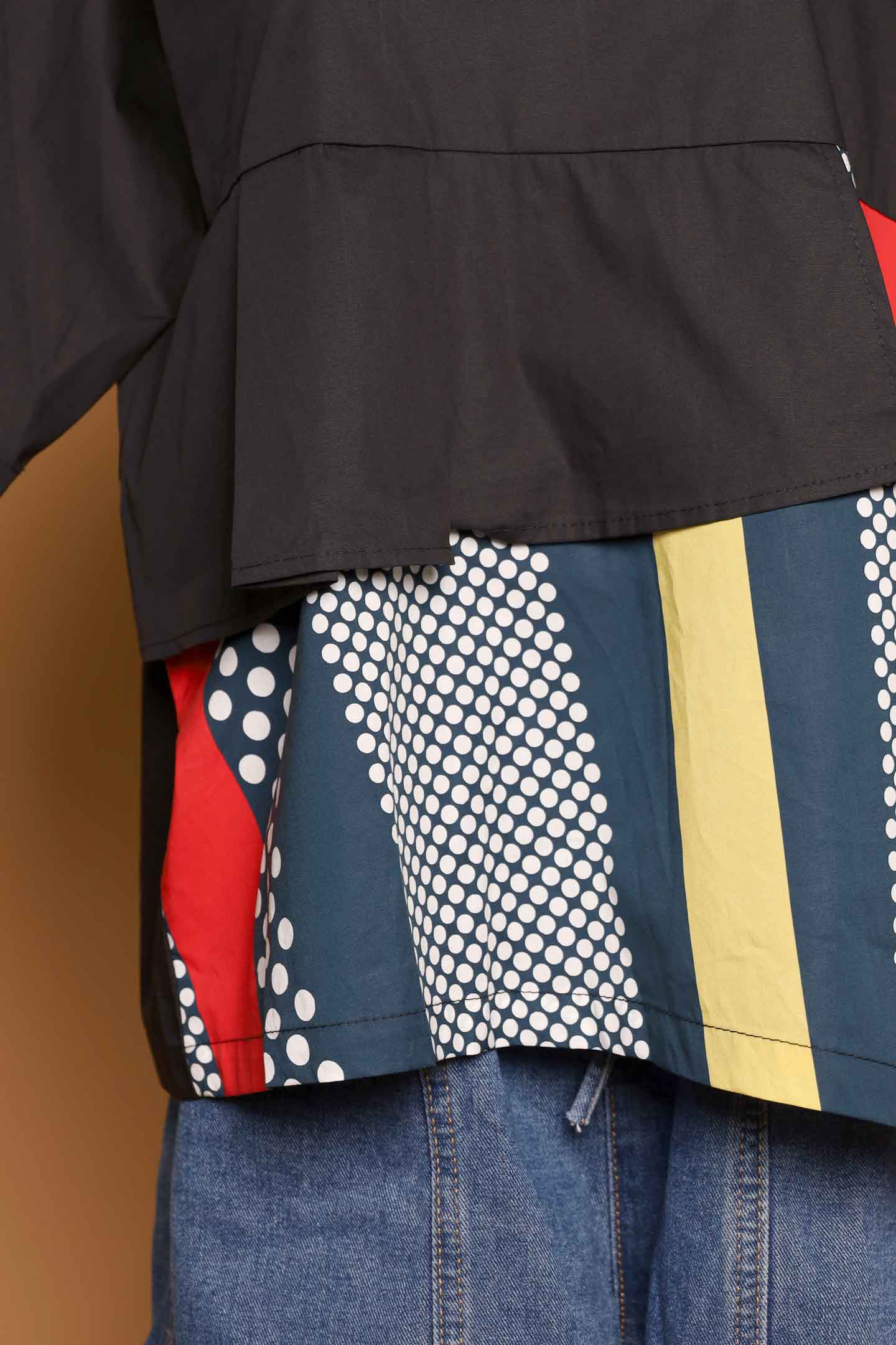 PO - Divinia Multi Polkadot Top in Black