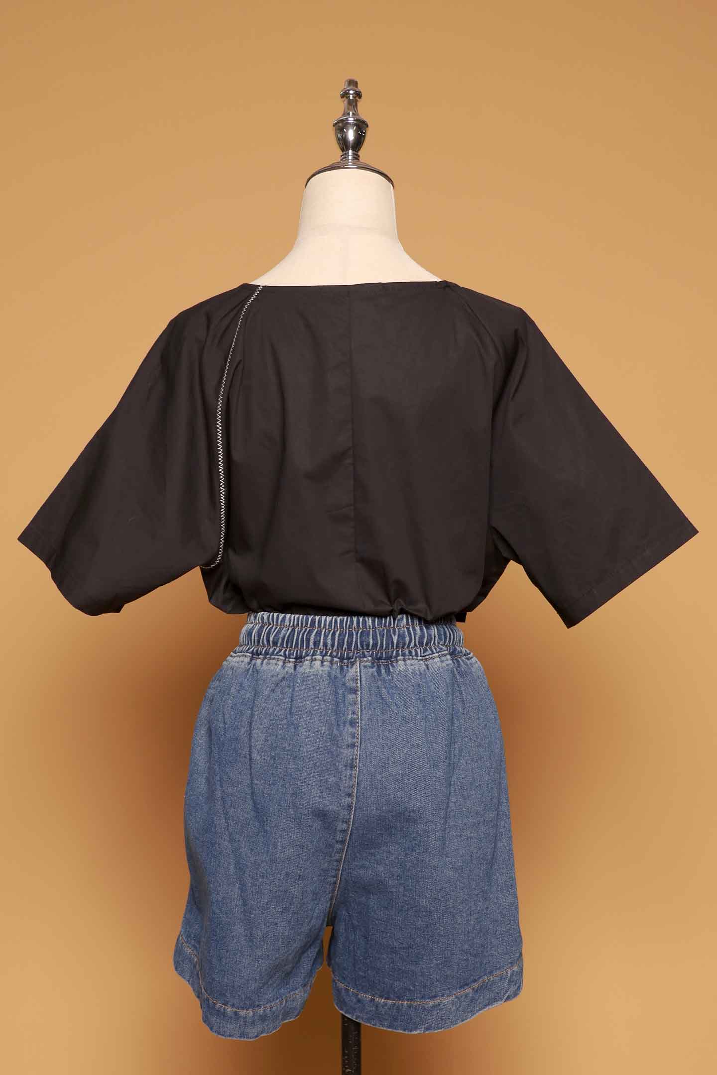 PO - Divinia Multi Polkadot Top in Black