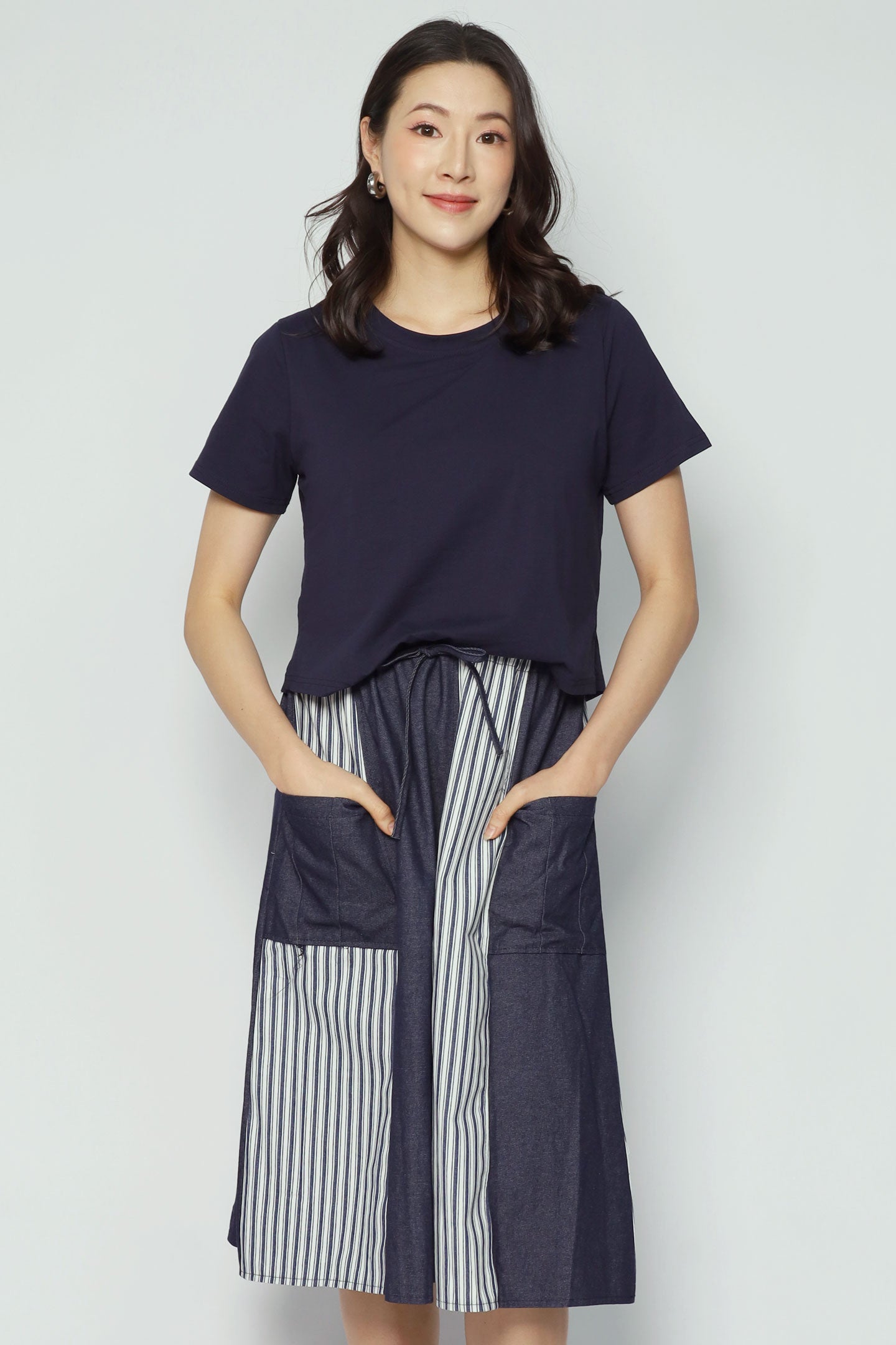 Diyonne Stripes Dress in Blue